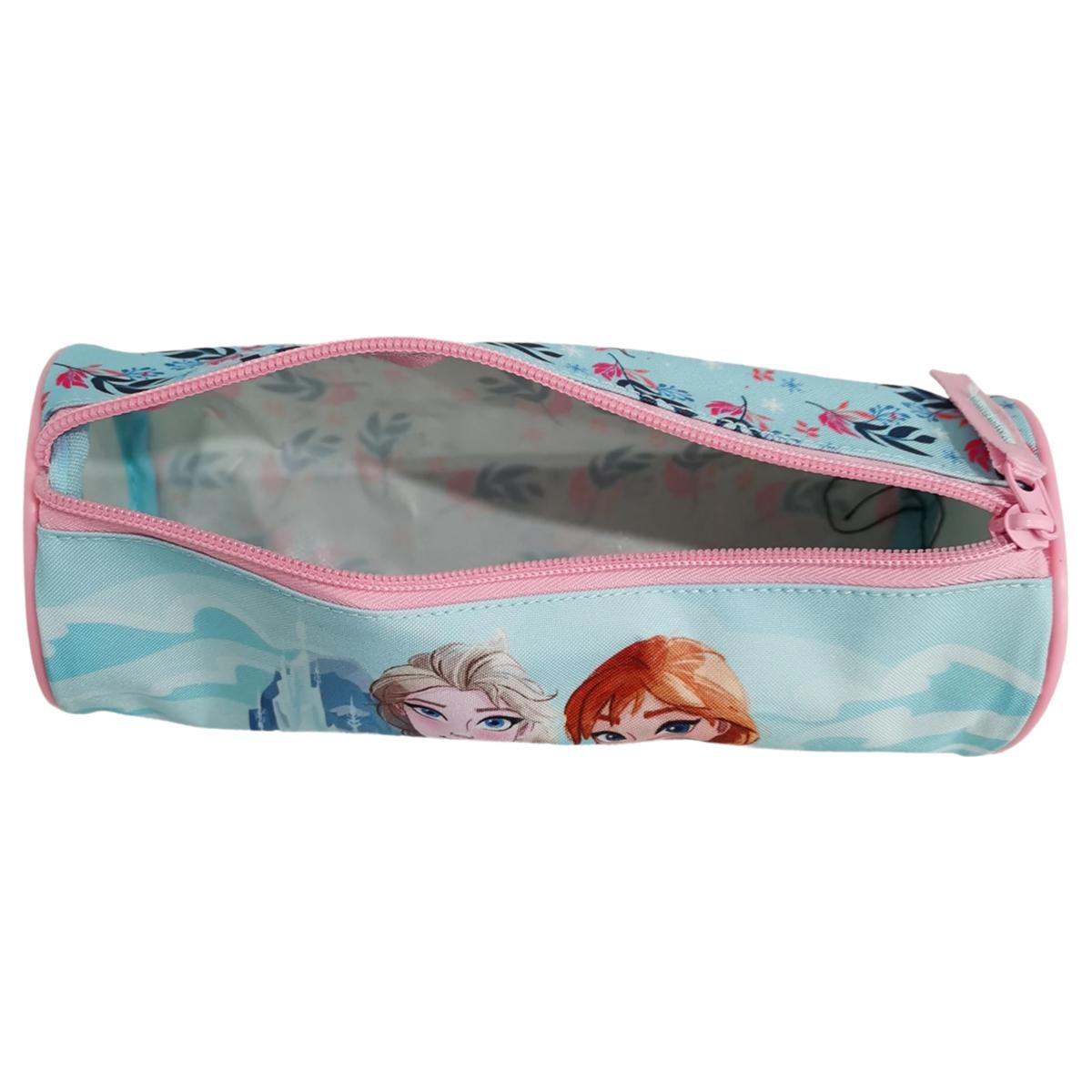 Voir la diapositive 4 : AUCHAN Trousse 1 compartiment Ronde Reine des Neiges
