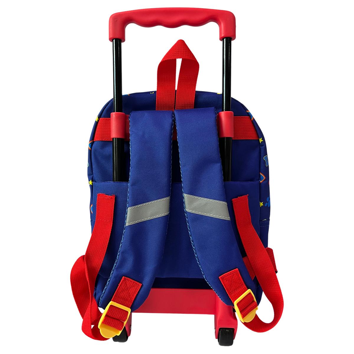 Voir la diapositive 2 : AUCHAN Sac à Dos à roulettes 3D Pat Patrouille