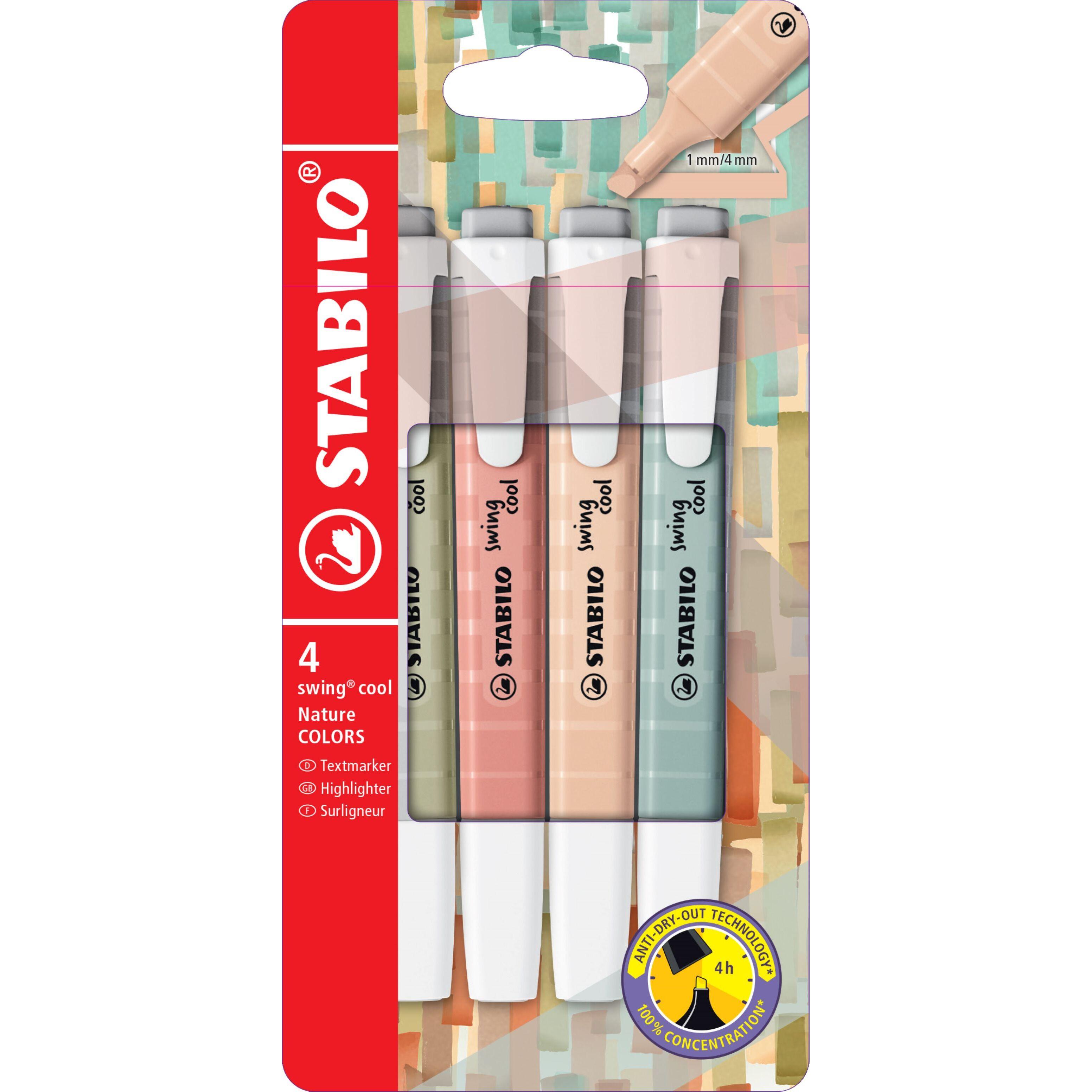 STABILO Surligneur x4 Swing Cool Nature