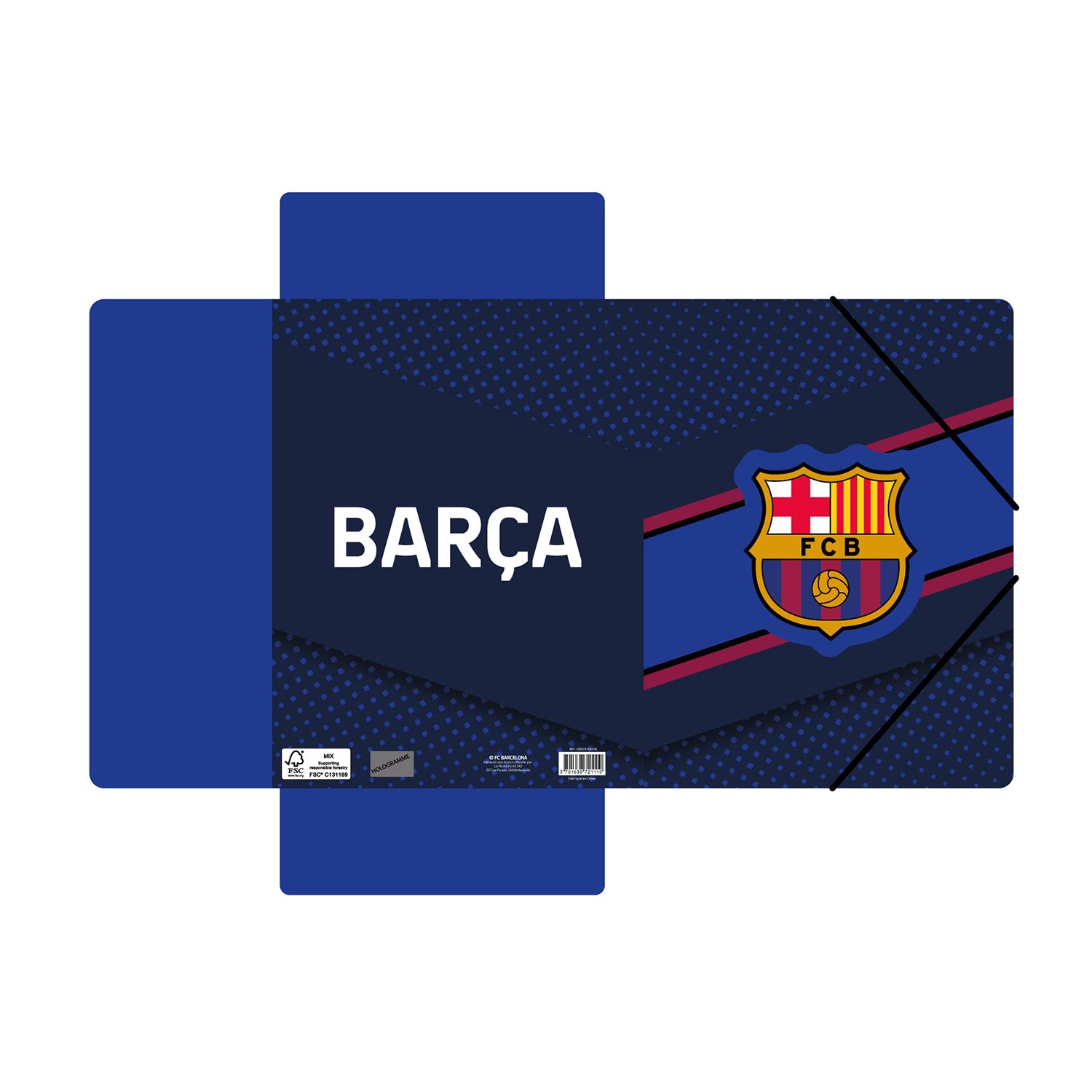 LA PLUME DORÉE Chemise Elastique carton 3 rabats FC Barcelone