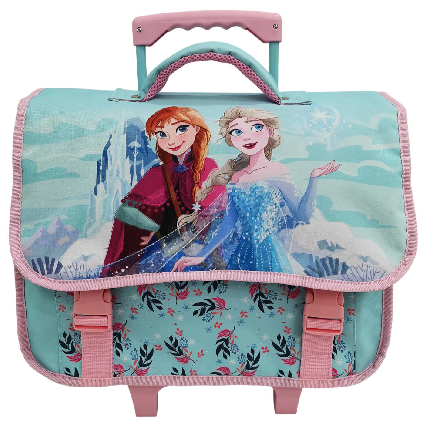 AUCHAN Cartable à roulettes Reine des Neiges