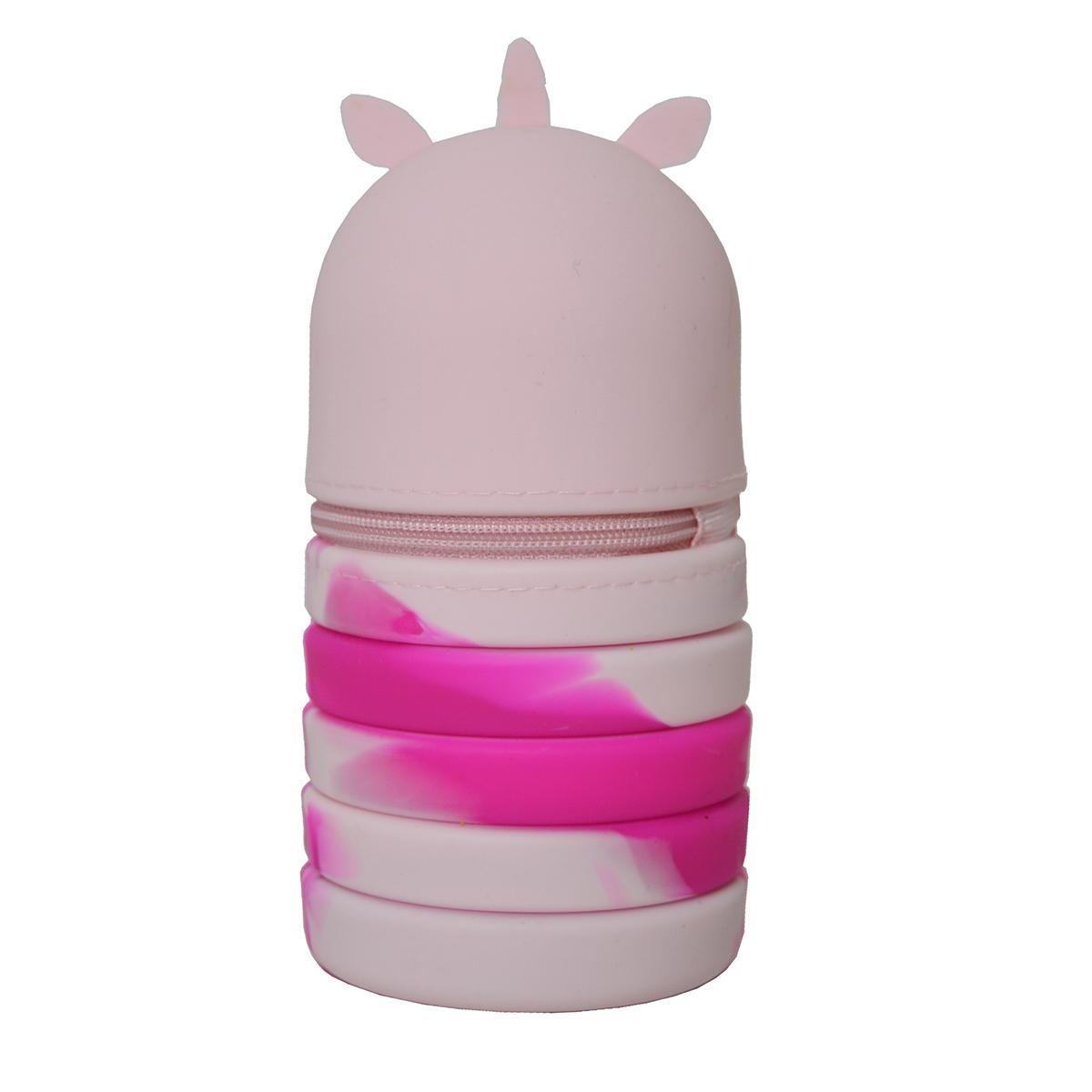 Voir la diapositive 2 : AUCHAN Trousse 1 compartiment Debout multicolor