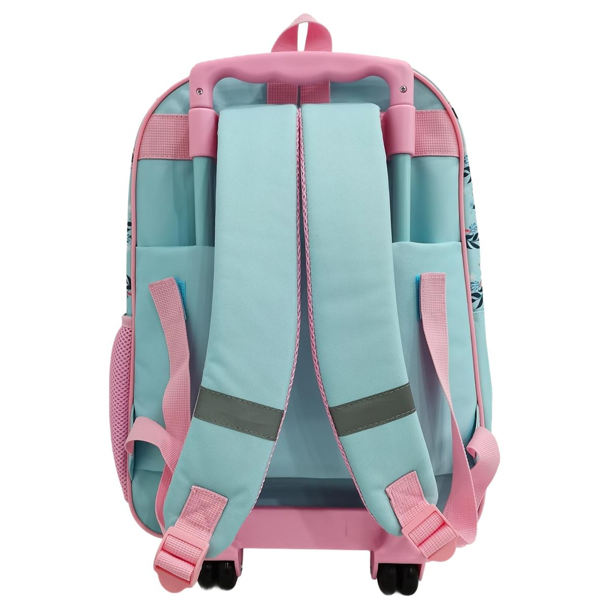 Voir la diapositive 2 : AUCHAN Sac à Dos à roulettes 2 compartiments Reine des Neiges
