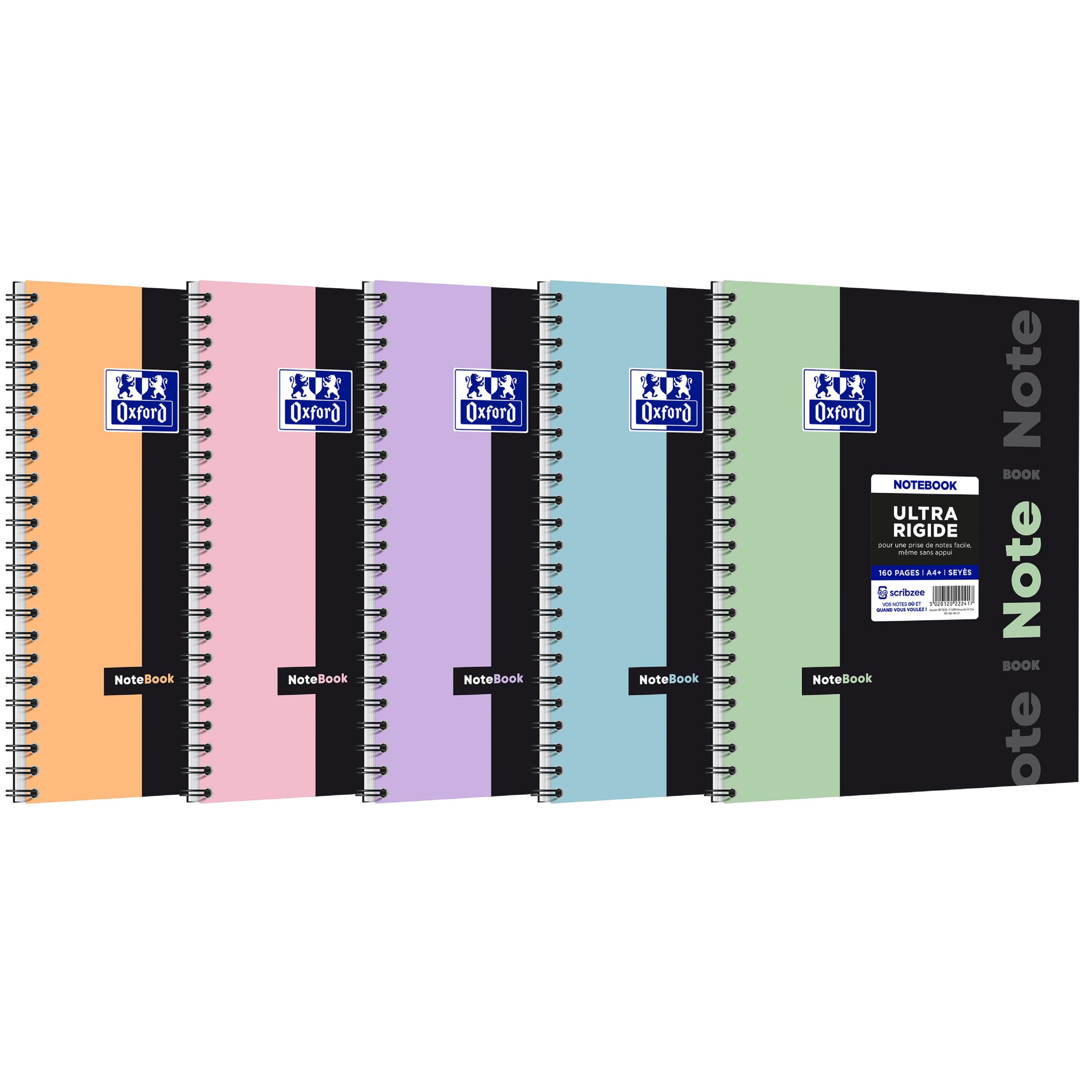 HAMELIN Cahier notebook couleur pastel A4+ 160 pages