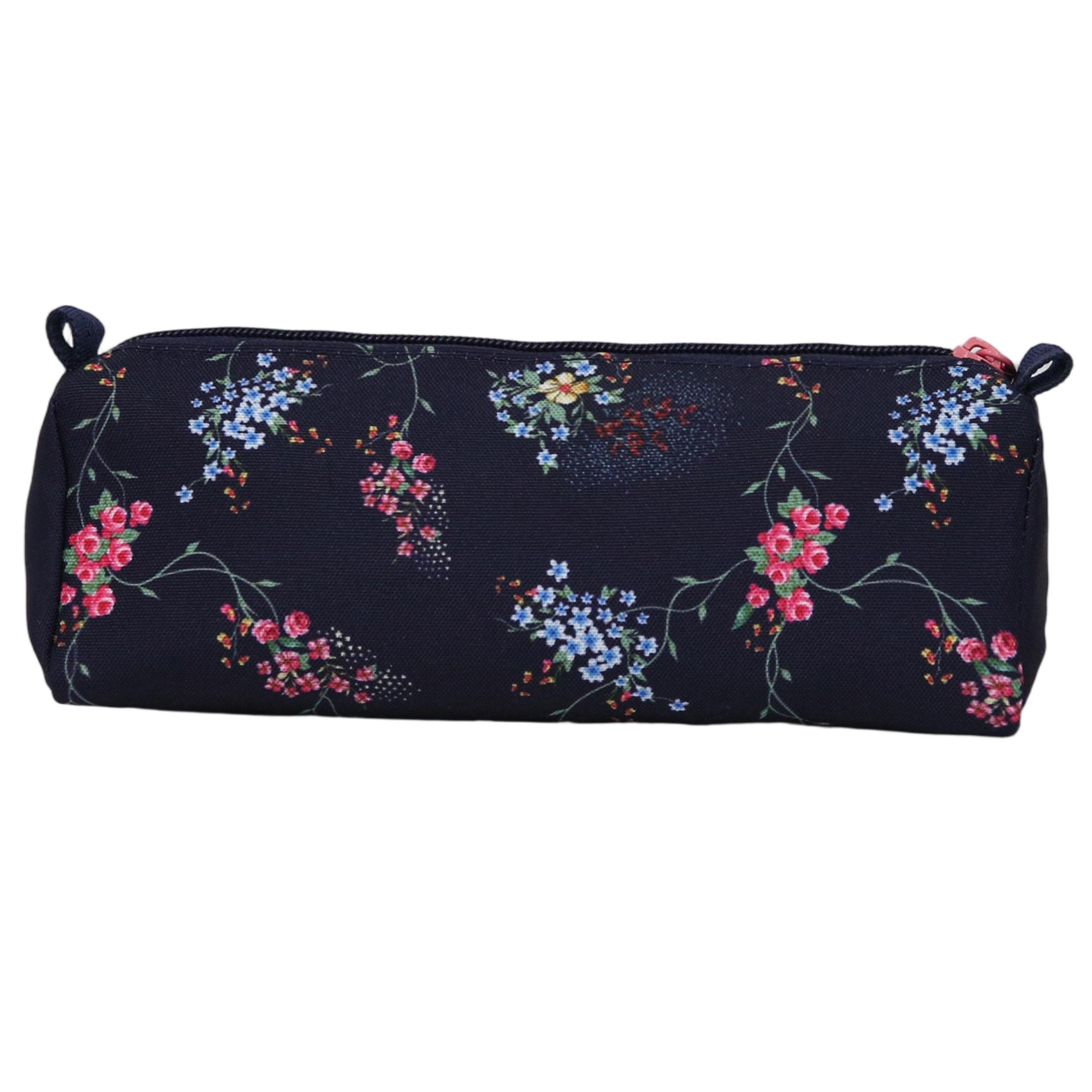 Voir la diapositive 2 : AUCHAN Trousse 1 compartiment Triangle Fleurs