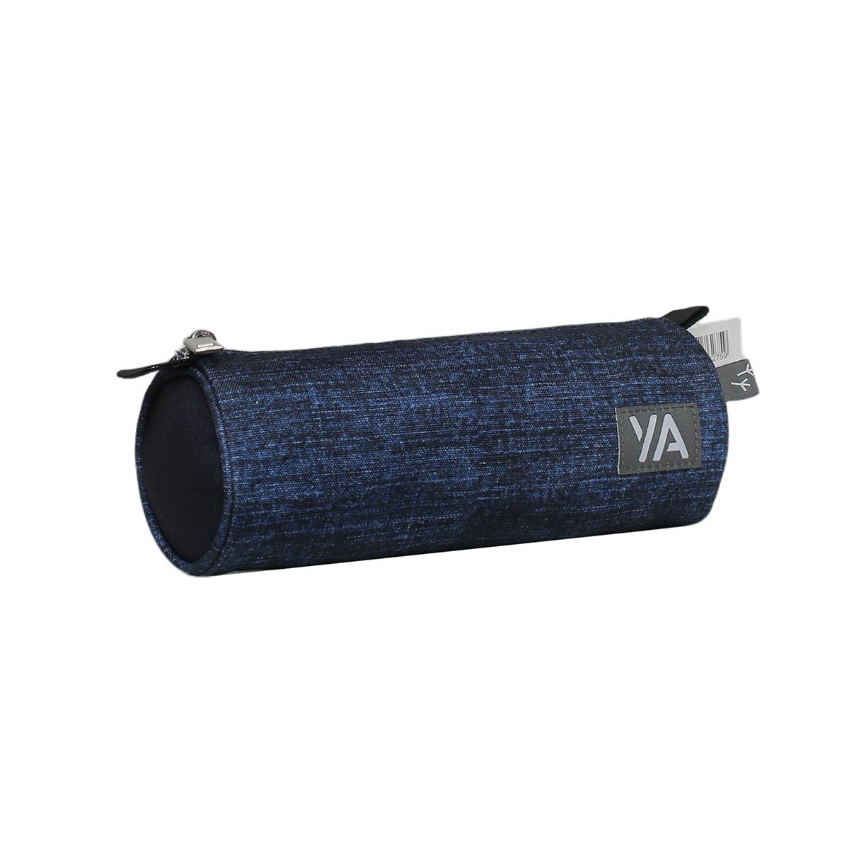 Voir la diapositive 2 : AUCHAN Trousse 1 compartiment ronde - Bleu Denim
