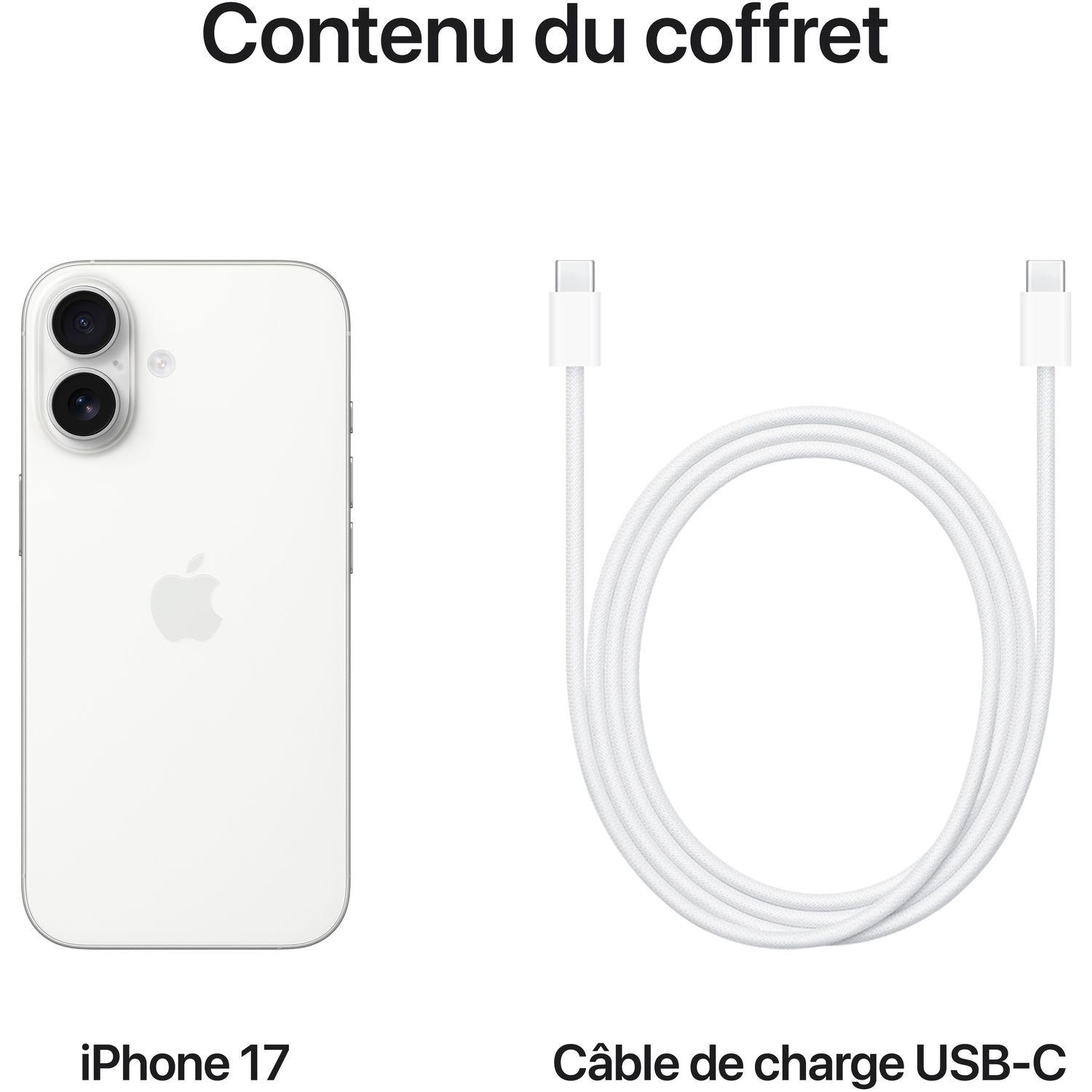 Voir la diapositive 8 : APPLE iPhone 17 256Go - Blanc