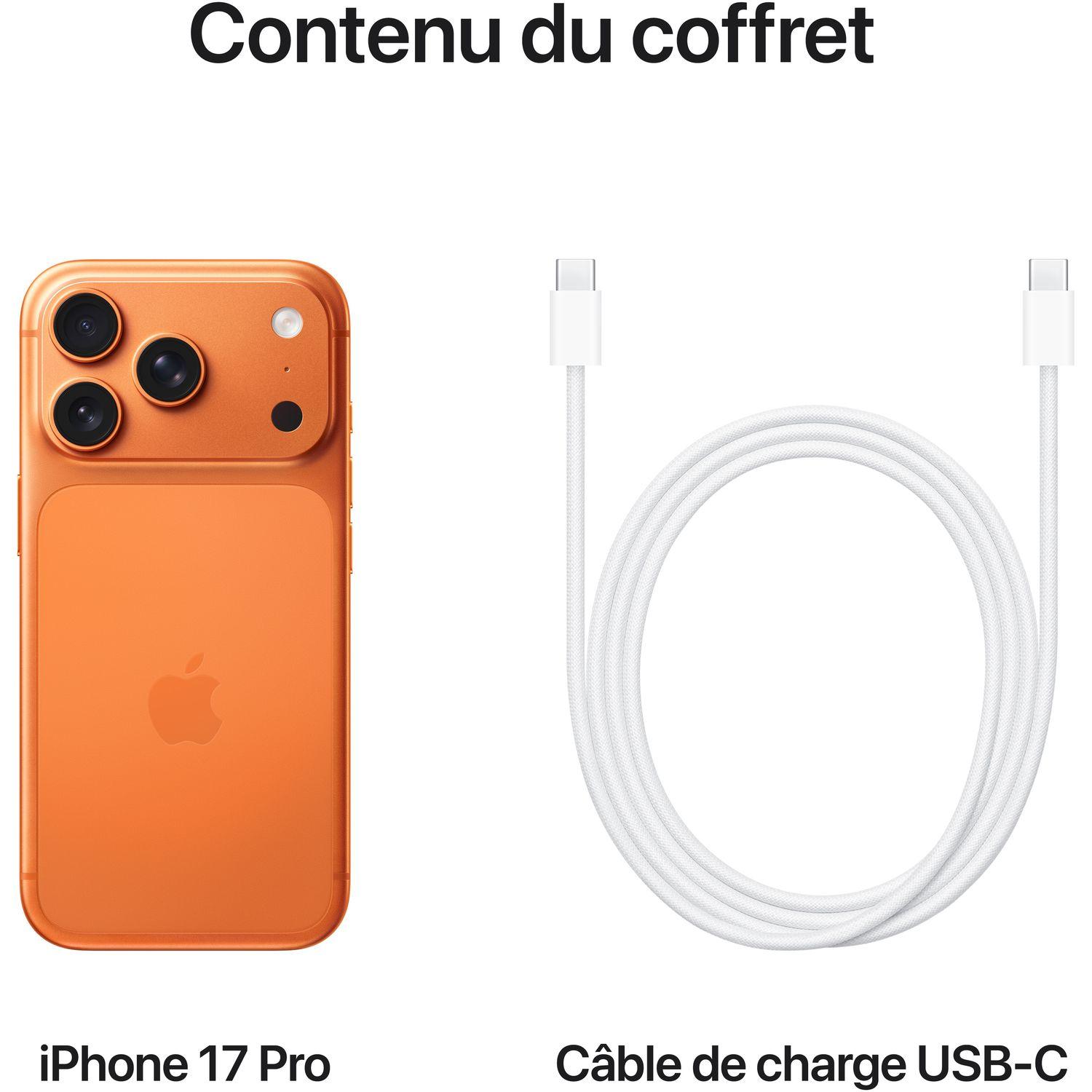 Voir la diapositive 8 : APPLE iPhone 17 Pro 256Go - Orange Cosmique