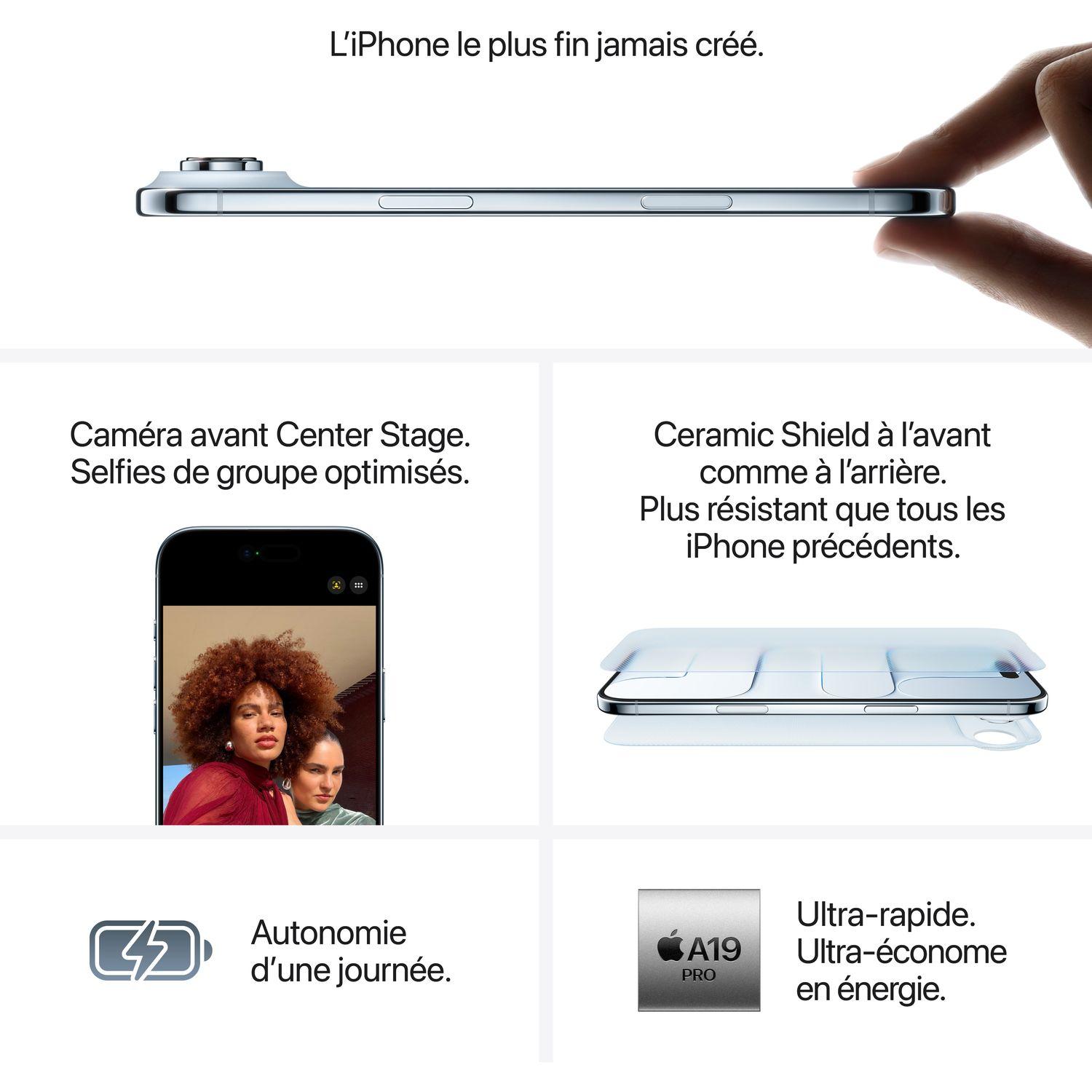 Voir la diapositive 6 : APPLE iPhone 17 Air 1To - Or Clair