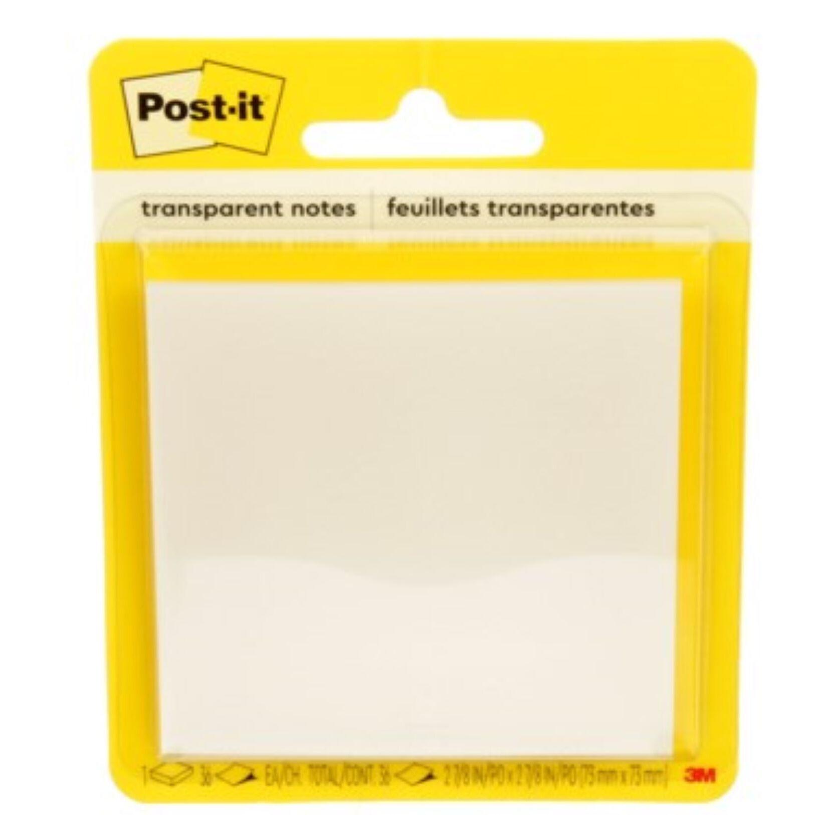 3M Bloc Post-It transparent 73x73mm - 36 feuilles