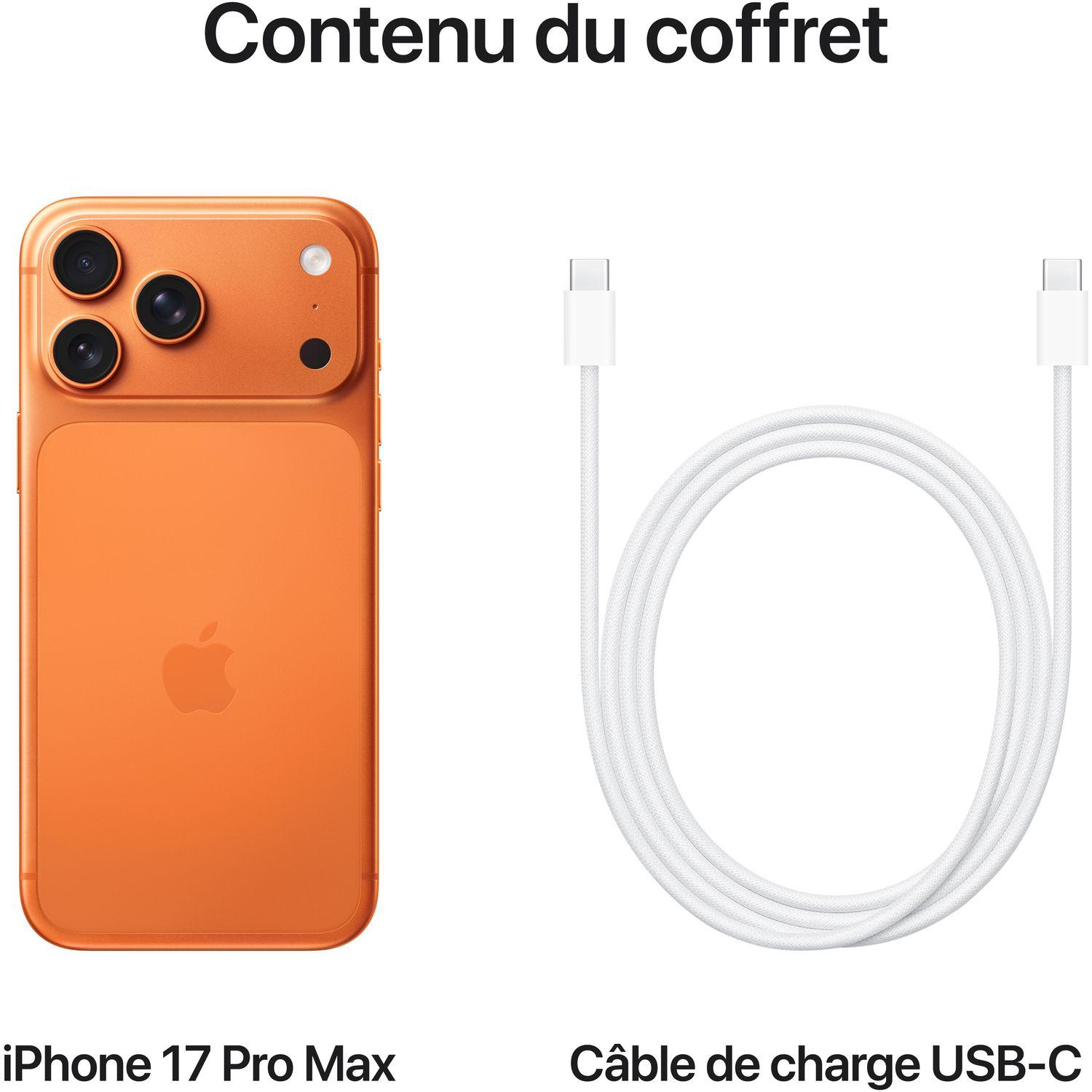 Voir la diapositive 8 : APPLE iPhone 17 Pro Max 256Go - Orange Cosmique