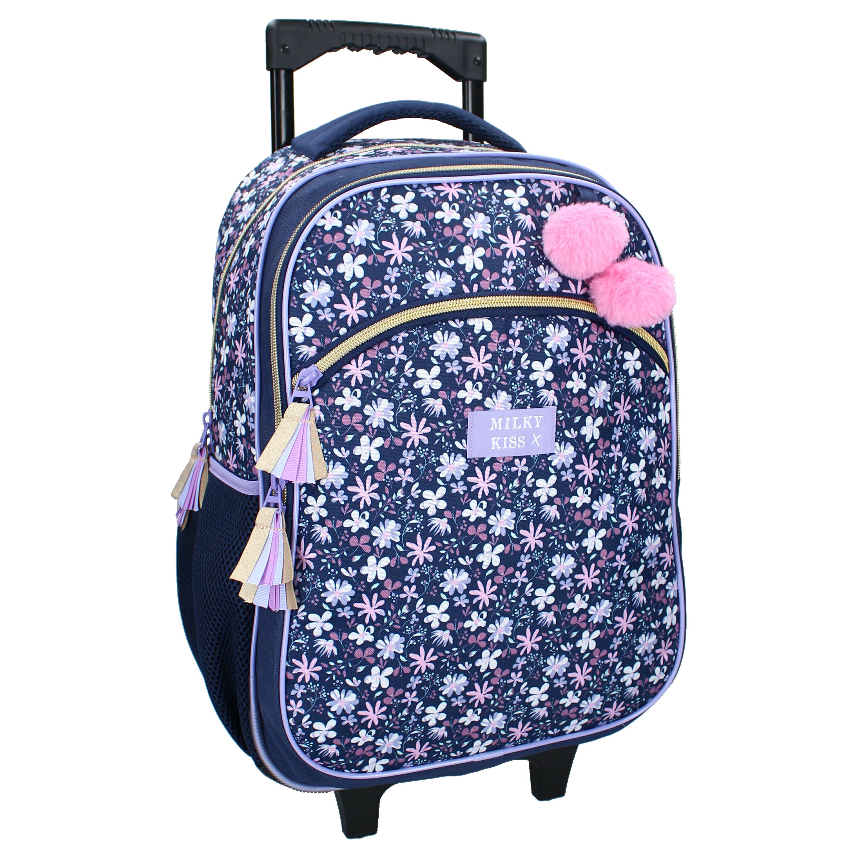 VADOBAG Sac à Dos à roulettes Flower Bomb Milky Kiss