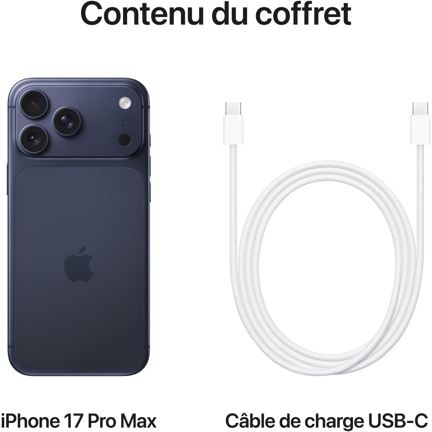 Voir la diapositive 8 : APPLE iPhone 17 Pro Max 512Go - Bleu Intense