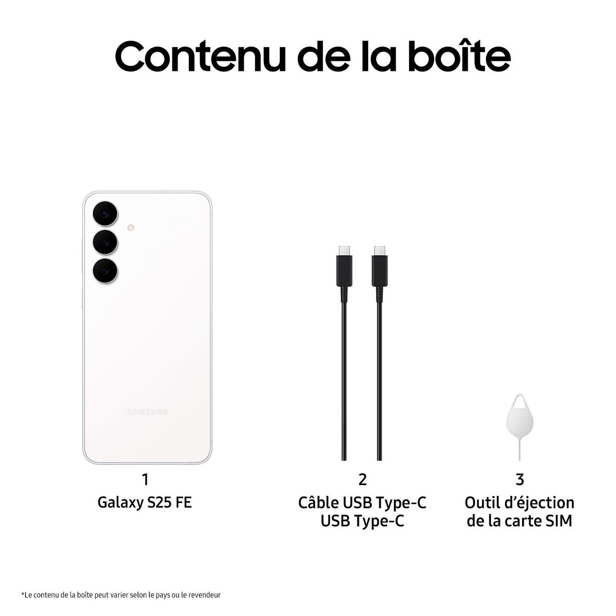 SAMSUNG Galaxy S25 FE 5G 256Go - Blanc
