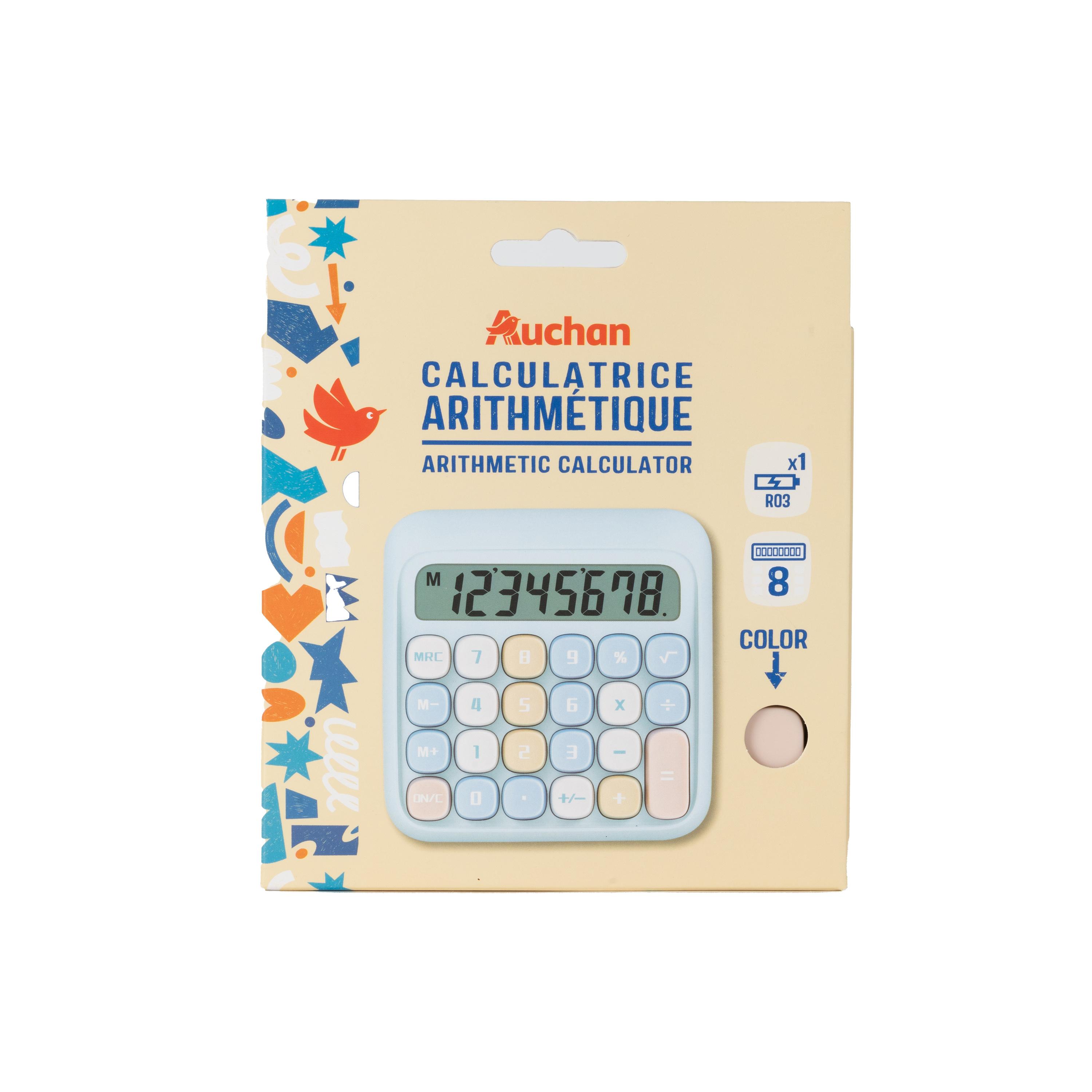 AUCHAN Calculatrice 8 chiffres digitaux FUN