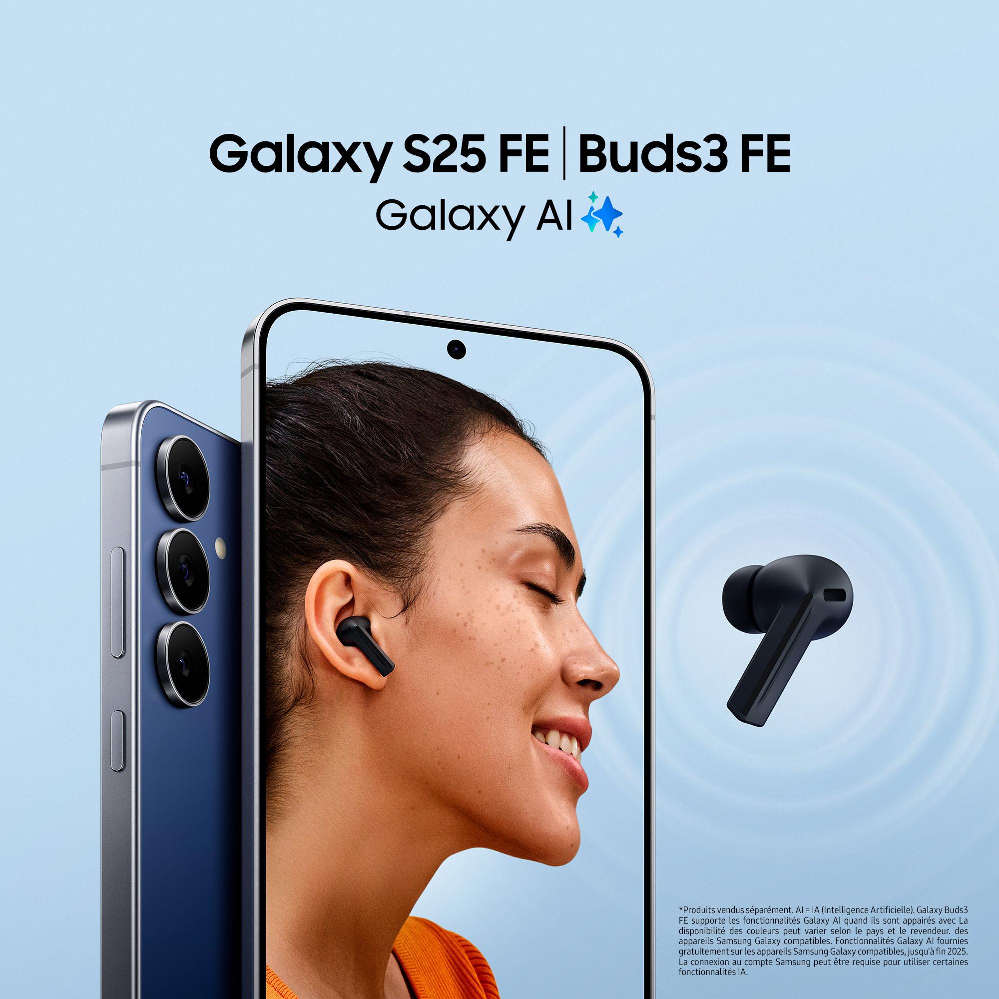 Voir la diapositive 9 : SAMSUNG Galaxy S25 FE 5G 256Go - Bleu Nuit