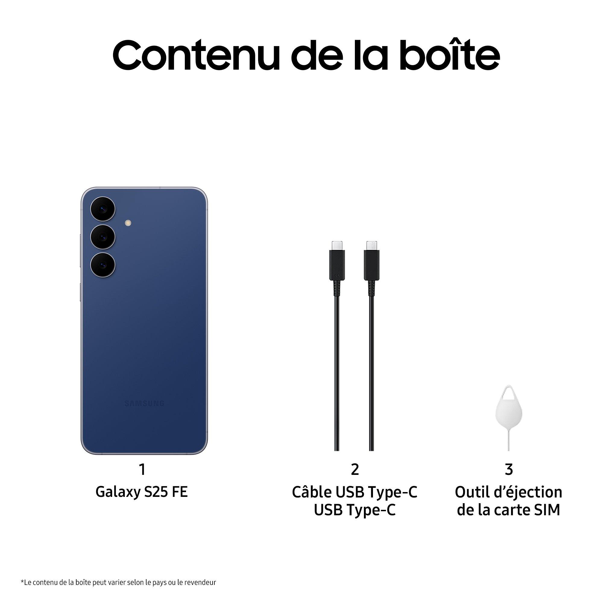 Voir la diapositive 12 : SAMSUNG Galaxy S25 FE 5G 128Go - Bleu Nuit
