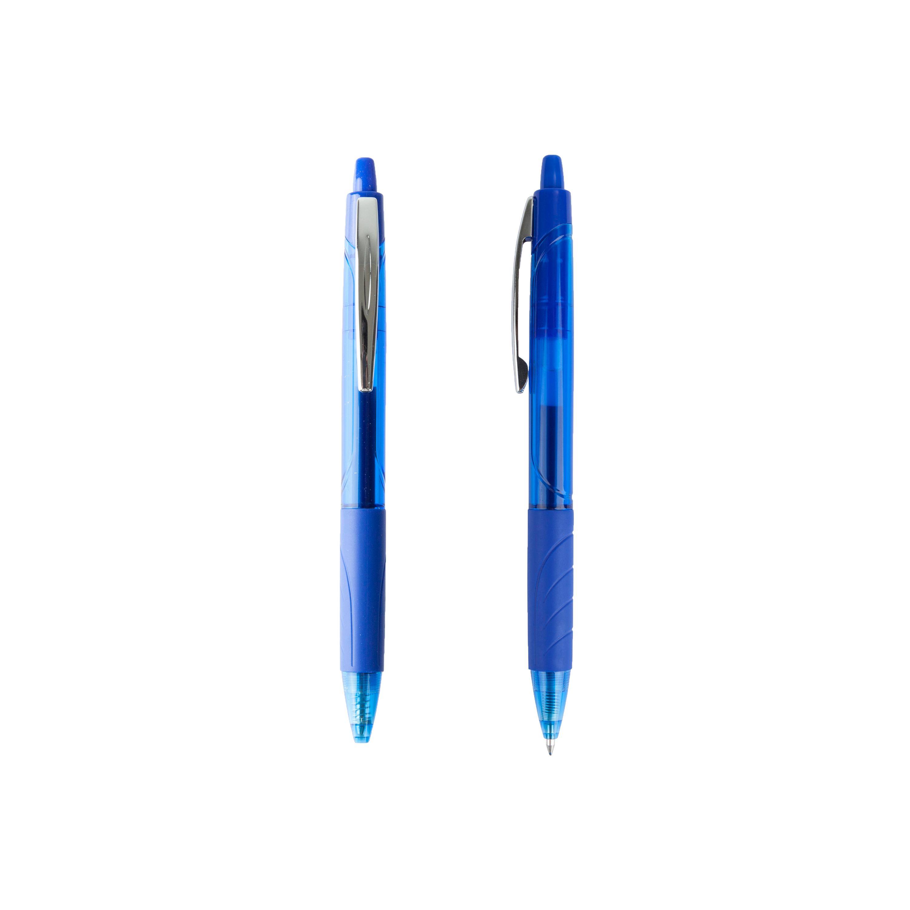 Voir la diapositive 3 : AUCHAN Stylos rétractable et rechargeable - Bleu