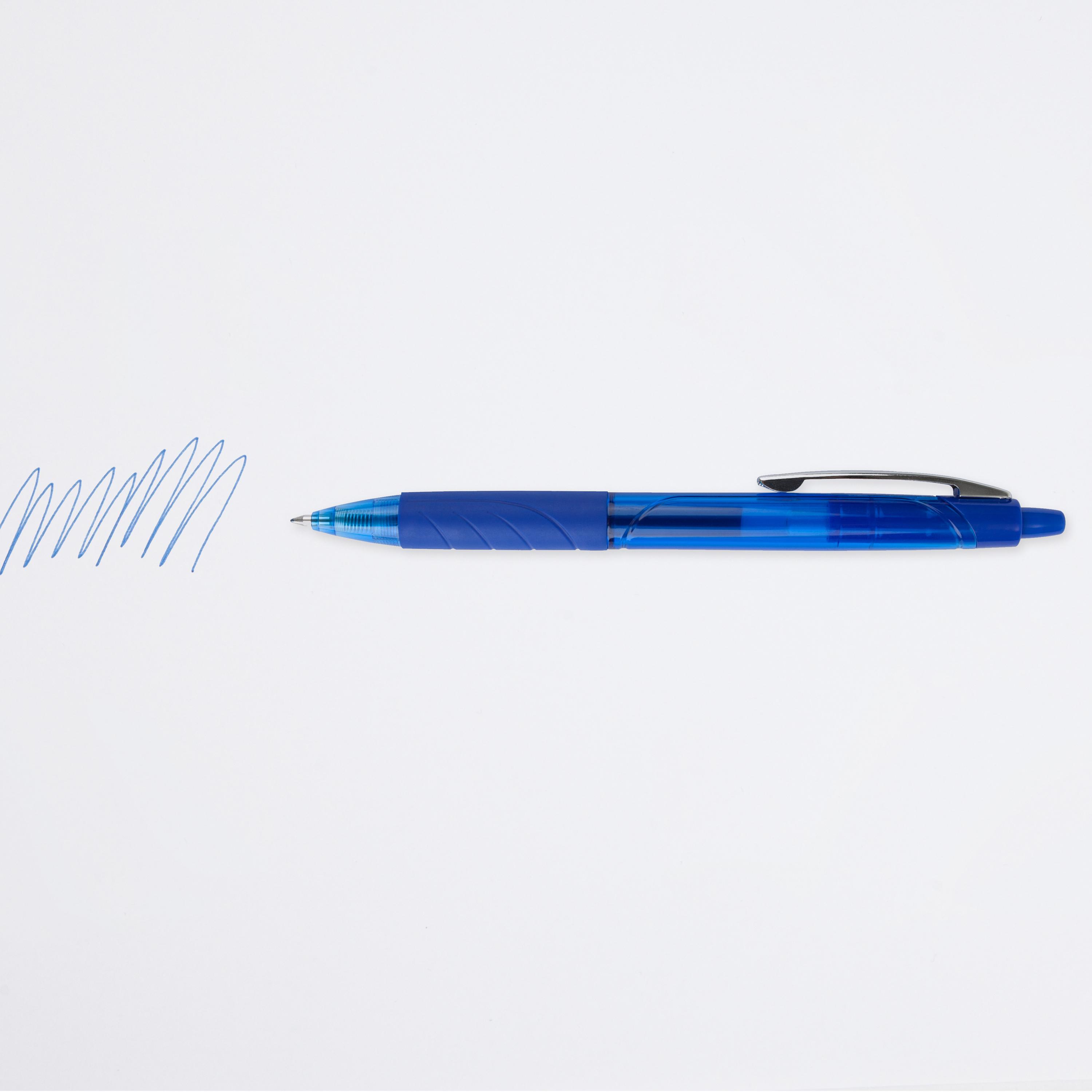 Voir la diapositive 4 : AUCHAN Stylos rétractable et rechargeable - Bleu