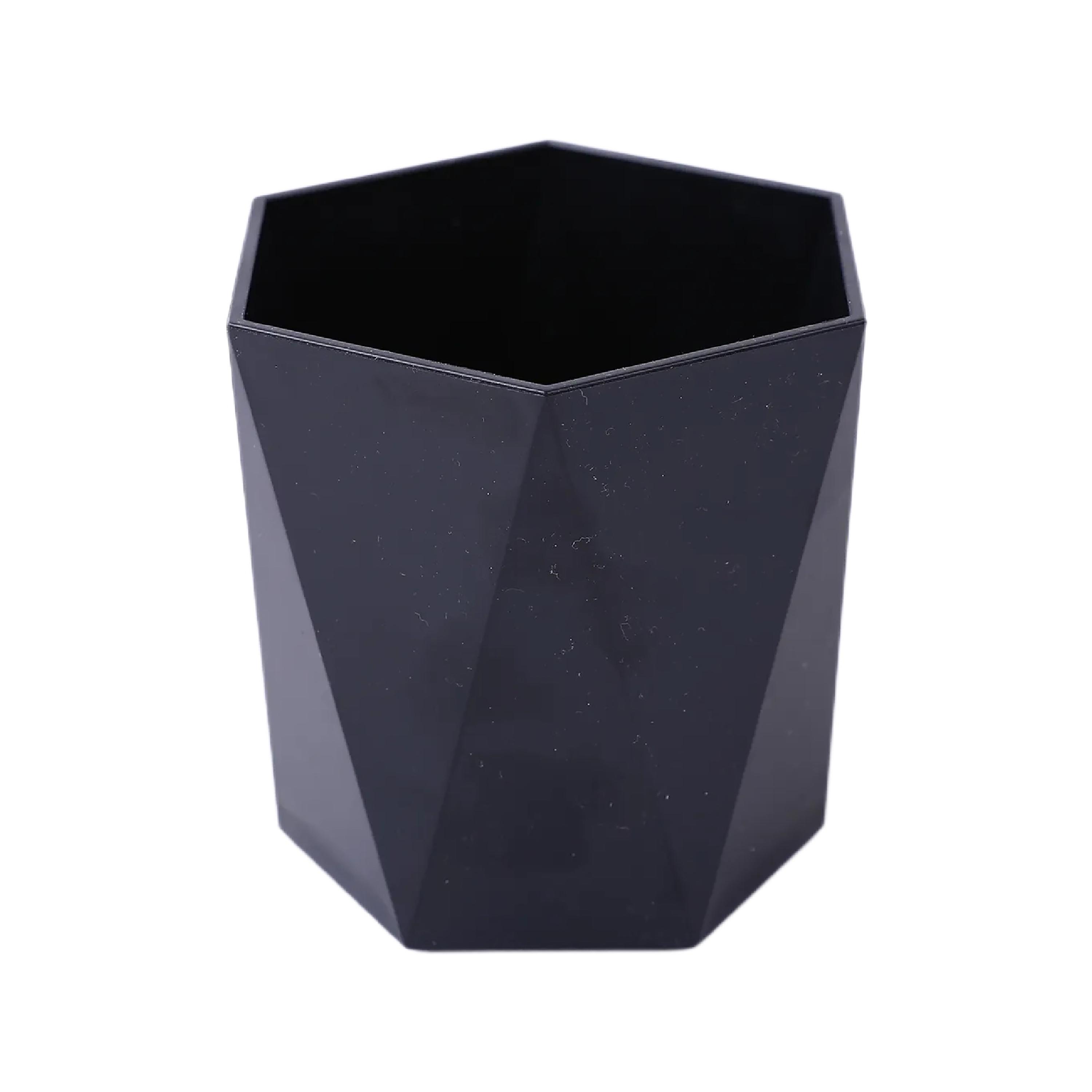 AUCHAN Pot à crayon Plastique - Noir