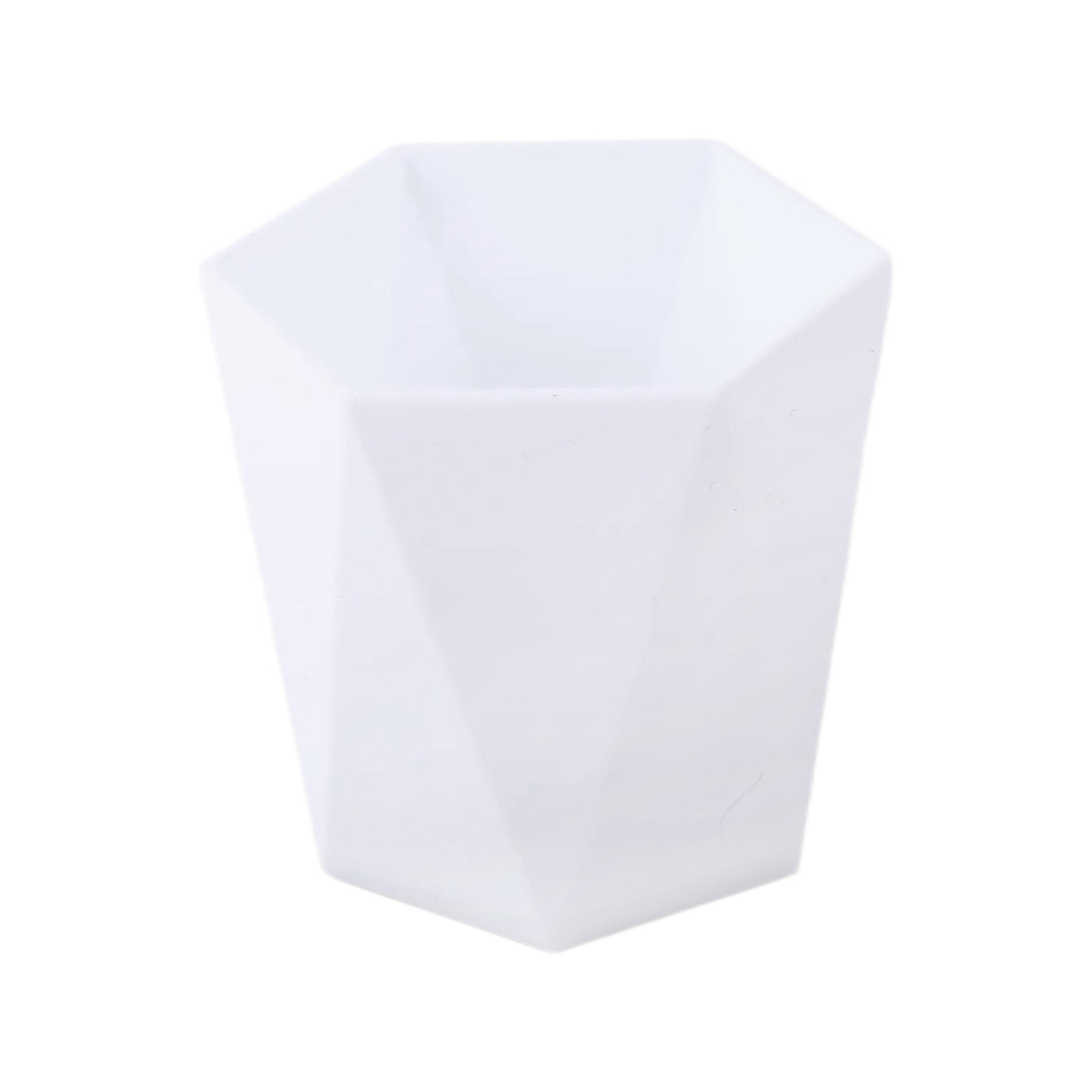 AUCHAN Pot à crayon Plastique - Blanc