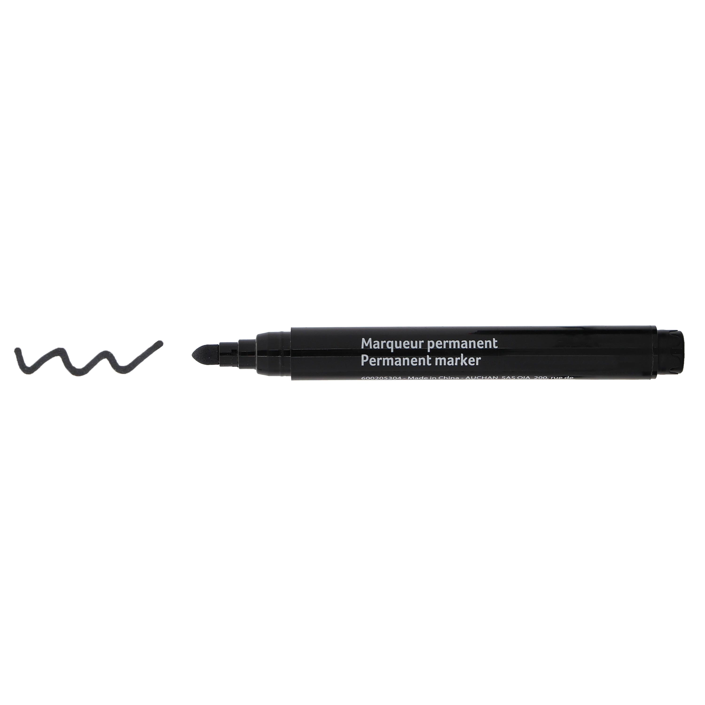 Voir la diapositive 2 : PREMIER PRIX Marqueur permanent Pointe Large - Noir