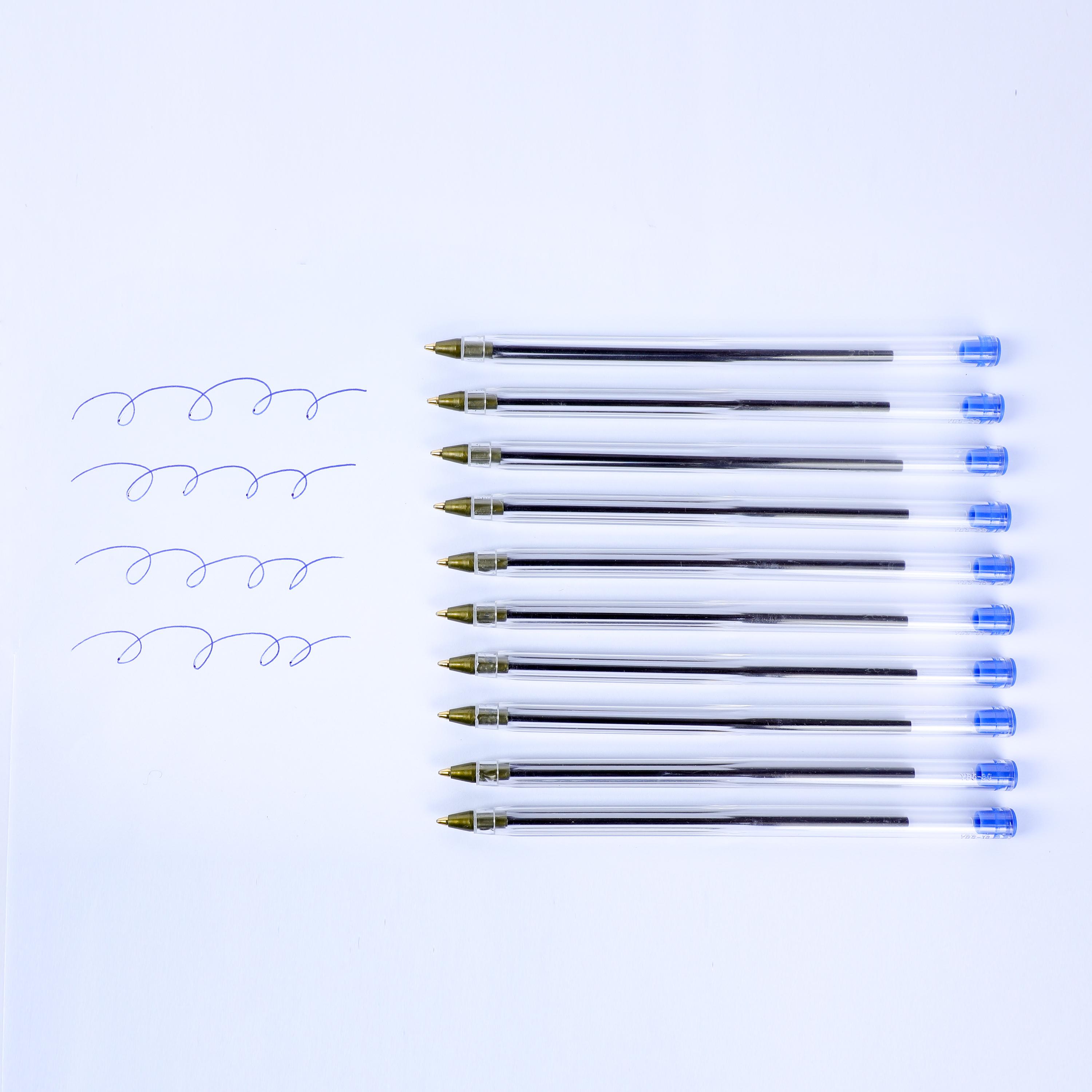 Voir la diapositive 3 : AUCHAN Stylos Bille x10 Pointe Moyenne Corps recyclé - Bleu