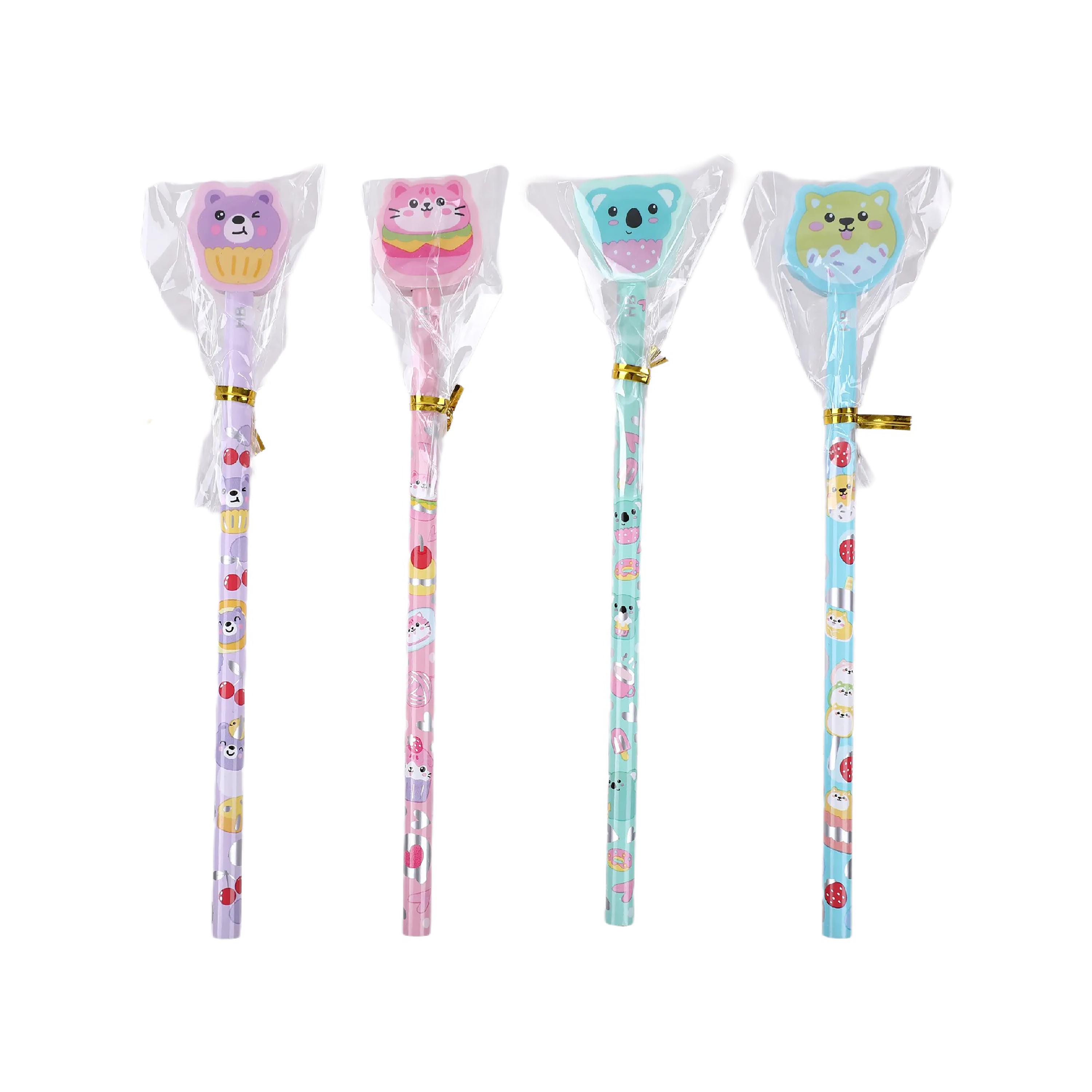 AUCHAN Crayon Graphite avec Gomme Animaux