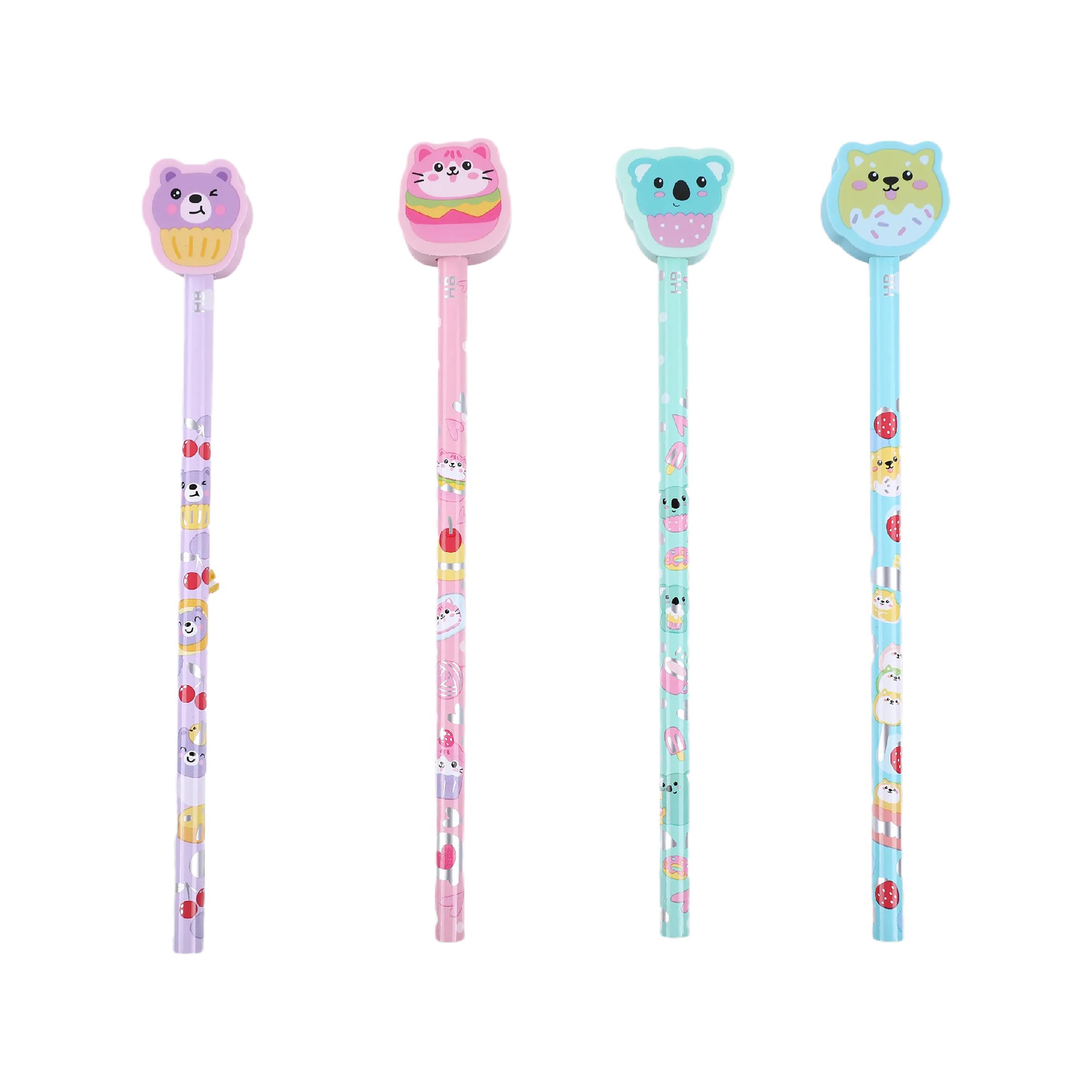 Voir la diapositive 2 : AUCHAN Crayon Graphite avec Gomme Animaux