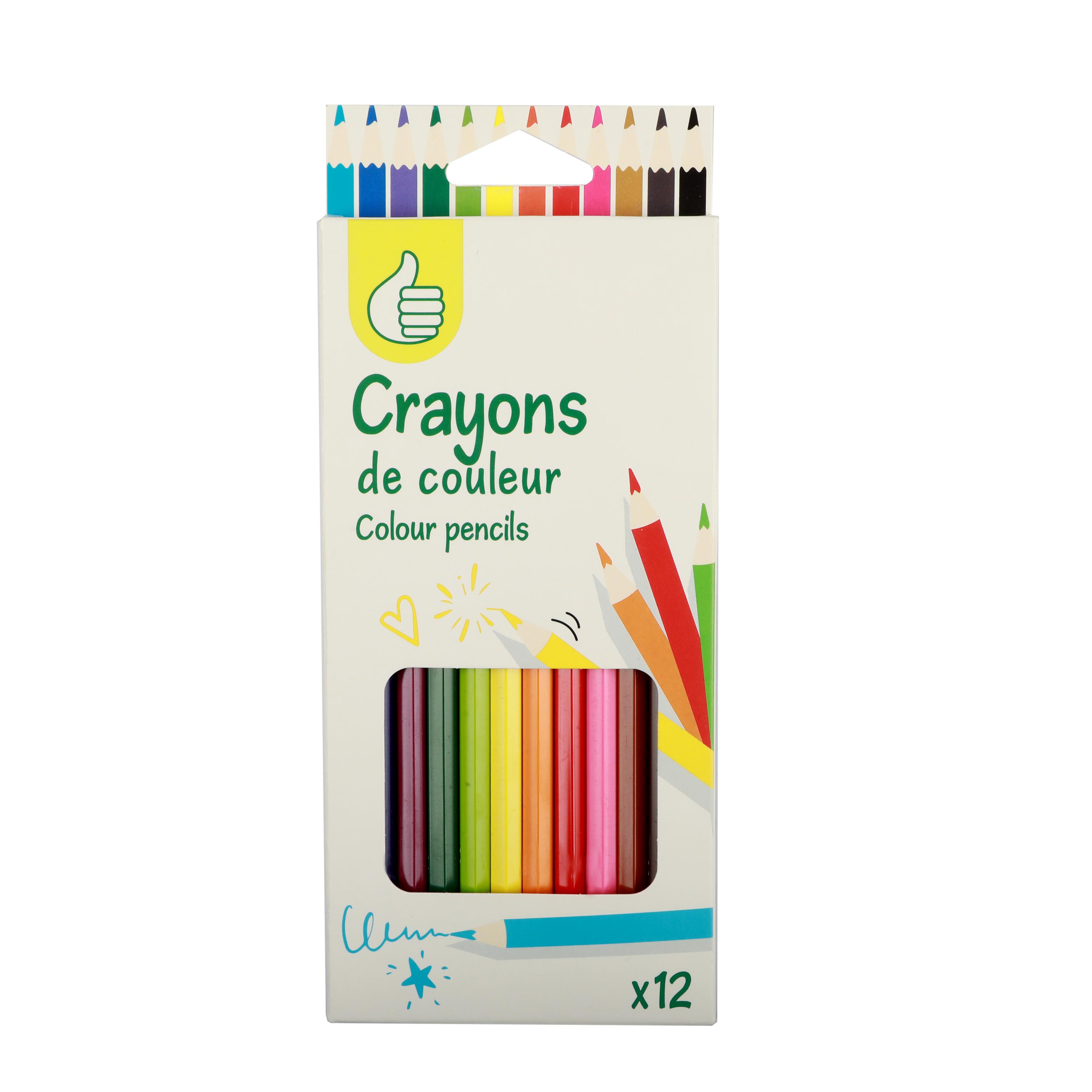 PREMIER PRIX Pochette de 12 crayons de couleurs Plastique