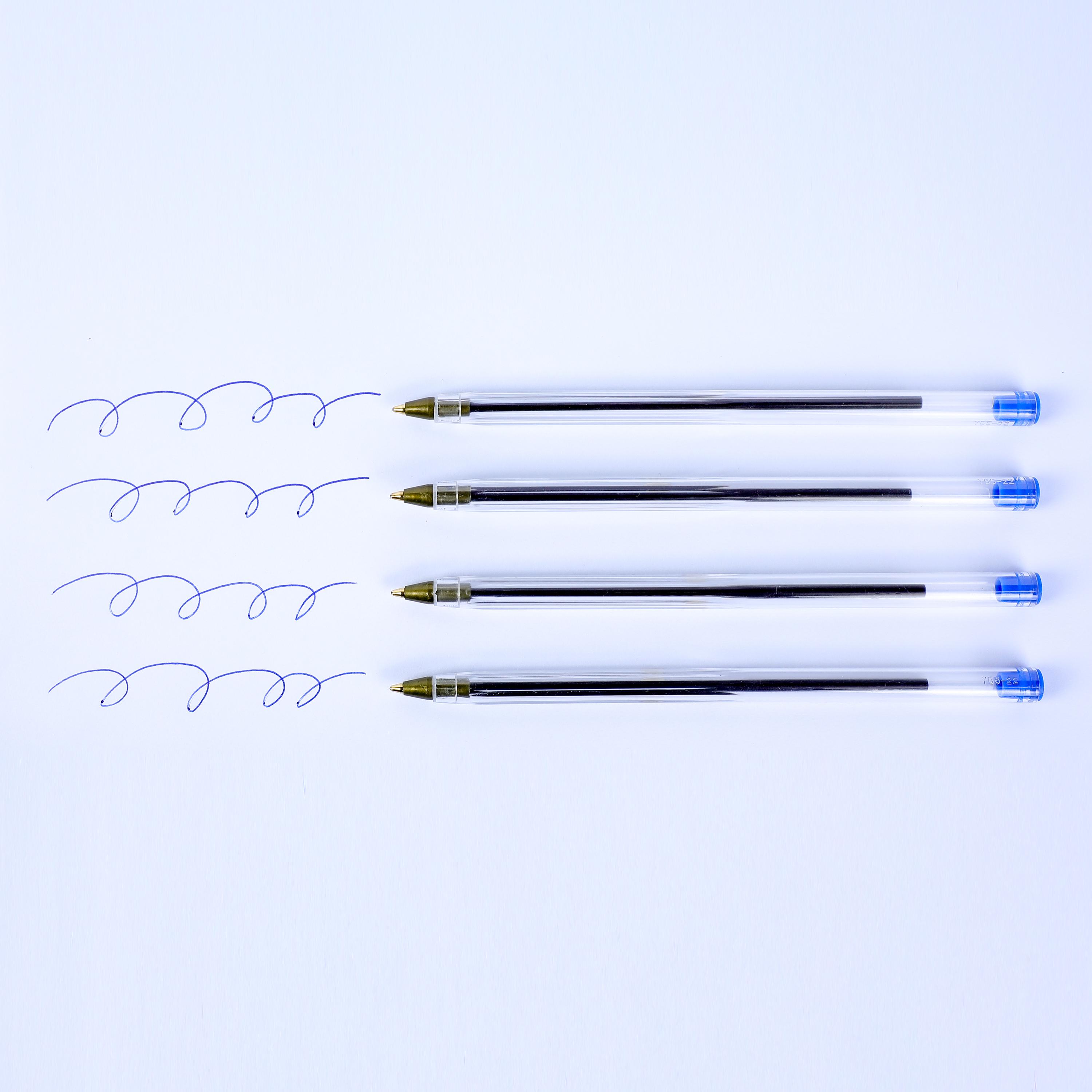 Voir la diapositive 3 : AUCHAN Stylos Bille x4 Pointe Moyenne - Bleu