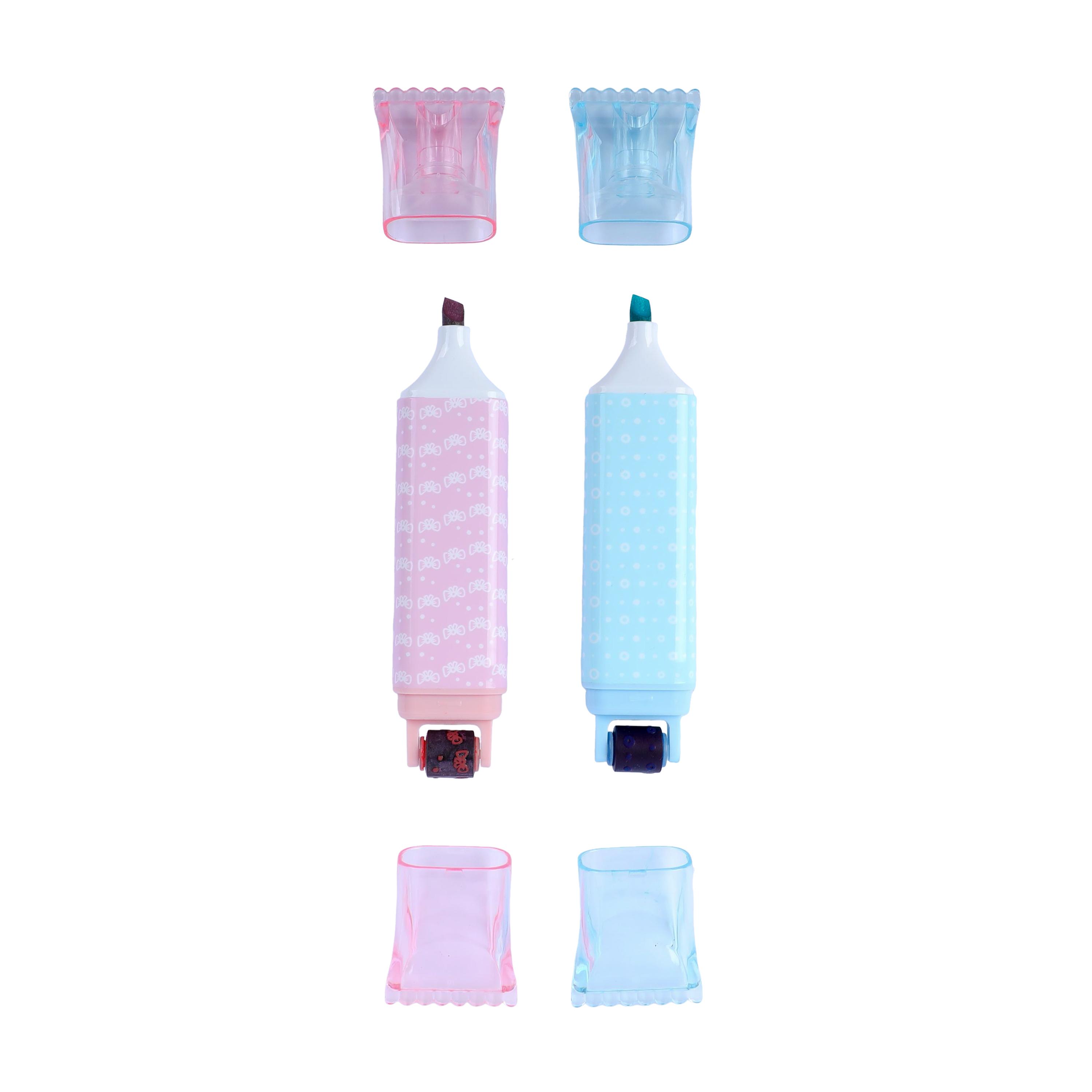 Voir la diapositive 2 : AUCHAN Surligneurs x2 Tampon Fun