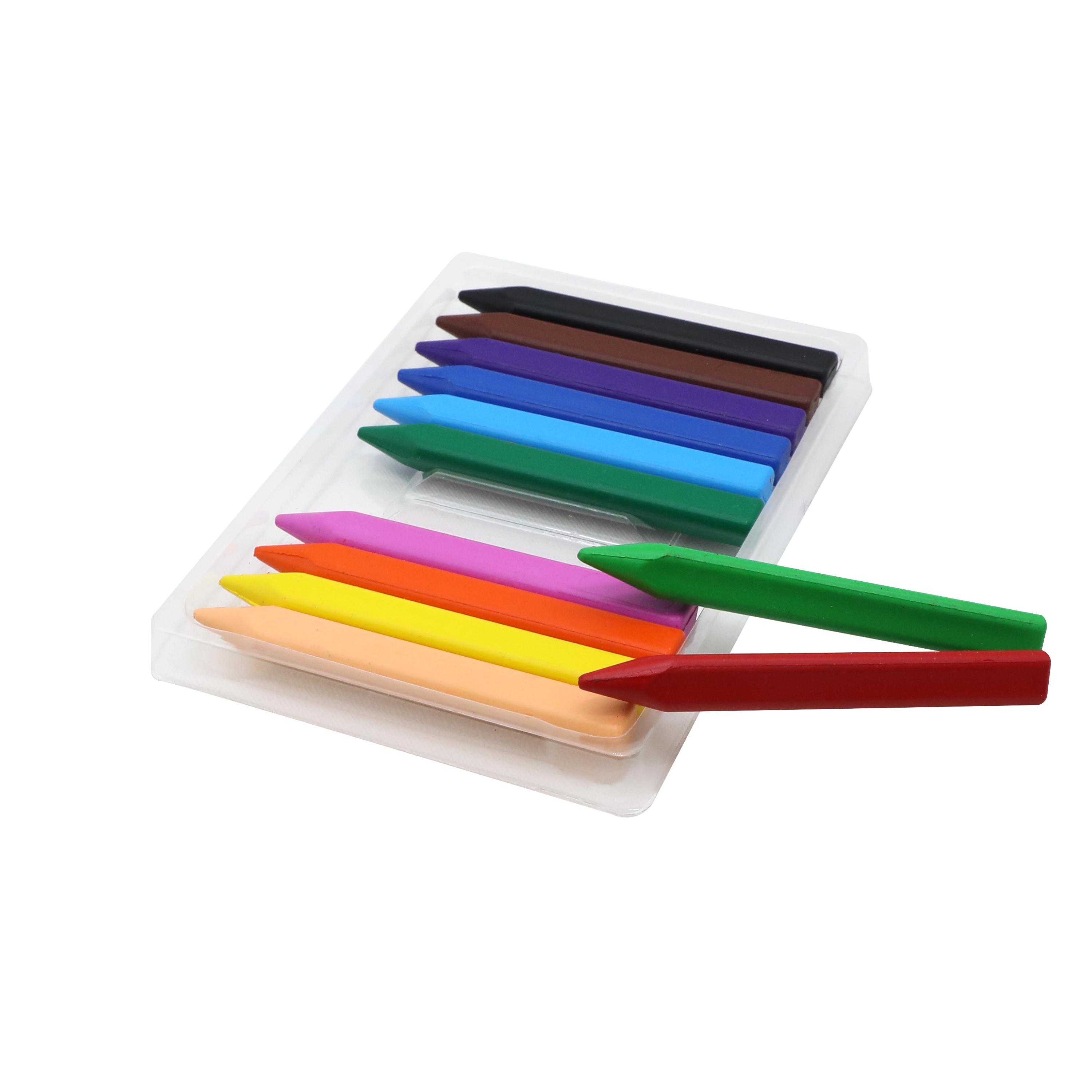 Voir la diapositive 3 : AUCHAN Pochette de 12 crayons de couleurs Triangle