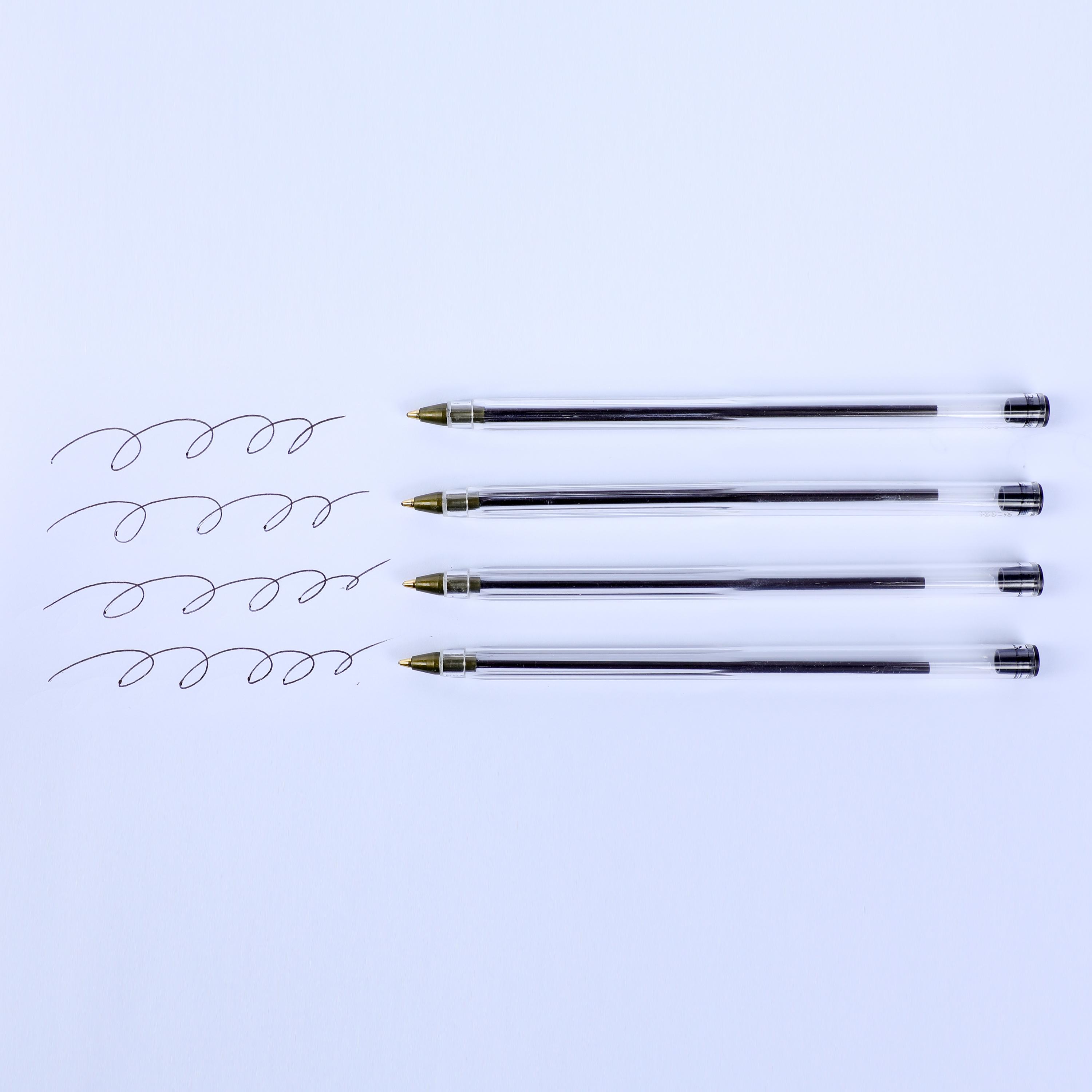 Voir la diapositive 3 : AUCHAN Stylos Bille x4 Pointe Moyenne - Noir