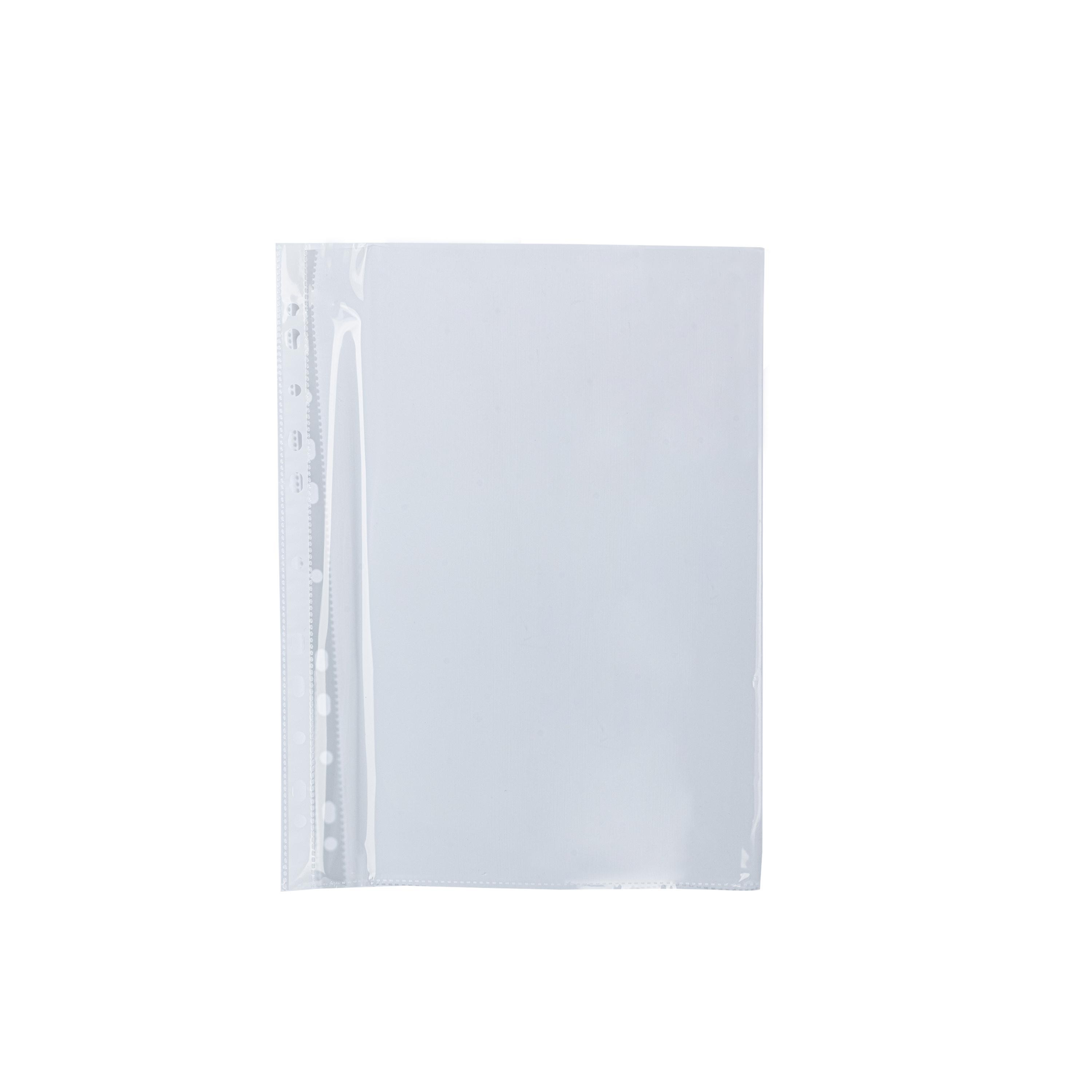 Voir la diapositive 2 : PREMIER PRIX Pochettes x100 perforées lisses 50 microns 21x29.7cm
