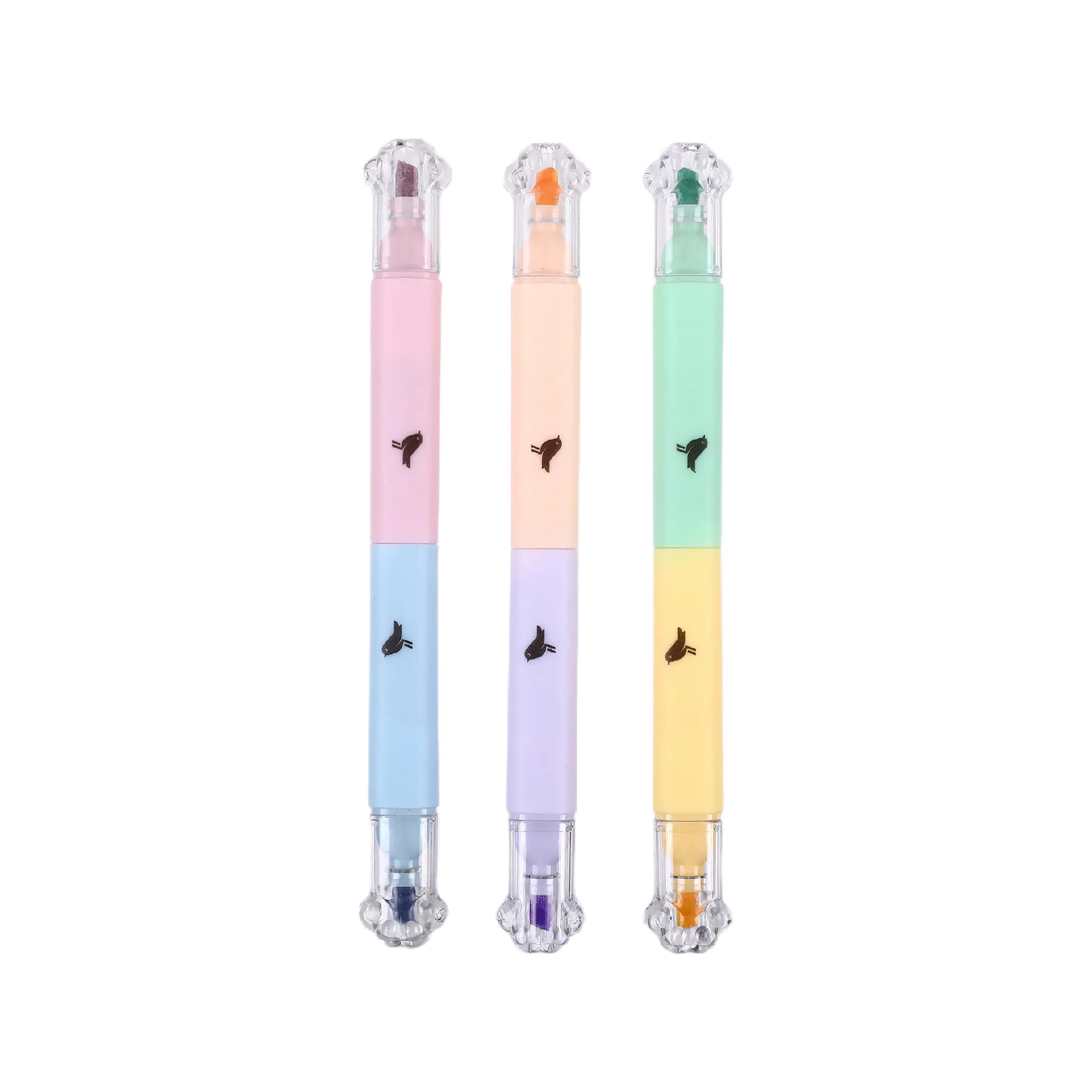 Voir la diapositive 2 : AUCHAN Surligneurs x3 Double Pointe - Pastel