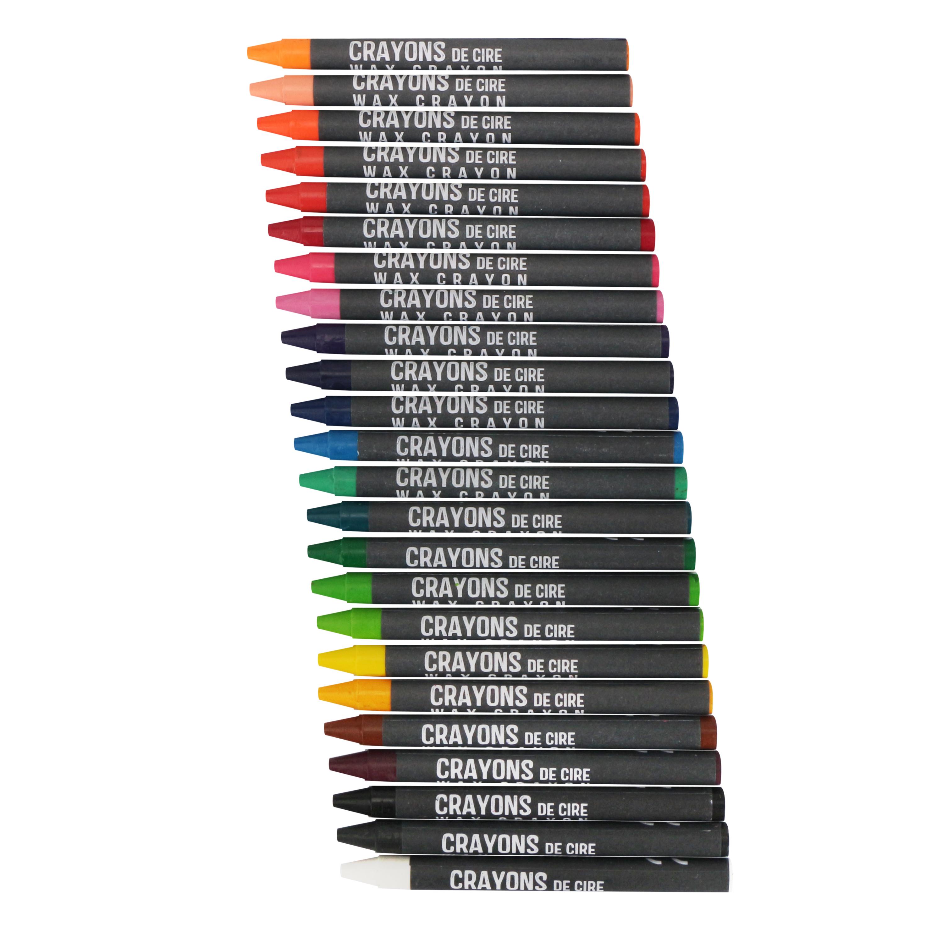 Voir la diapositive 2 : AUCHAN Pochette de 24 mini crayons de cire