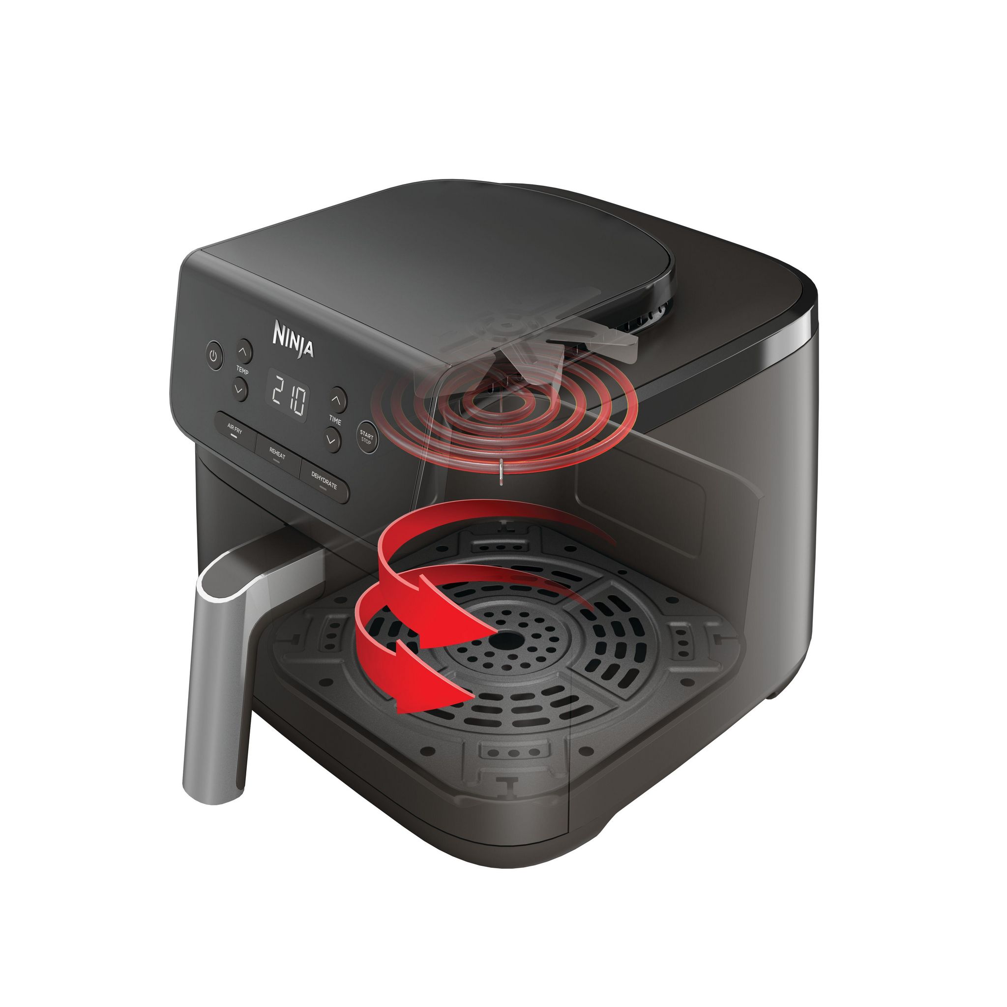 Voir la diapositive 3 : NINJA Friteuse électrique sans huile à air chaud AF110EU - Noir