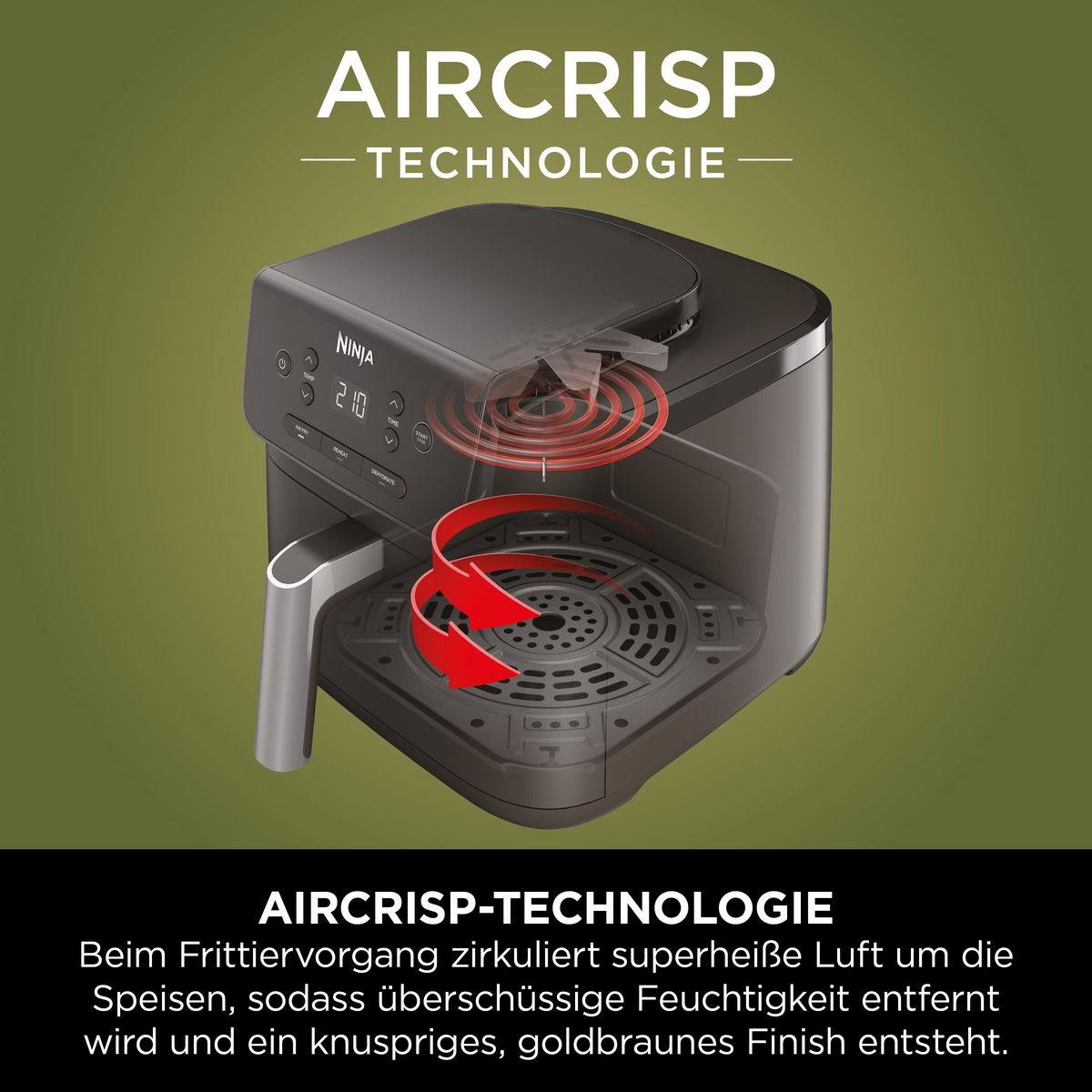 NINJA Friteuse électrique sans huile à air chaud AF110EU - Noir