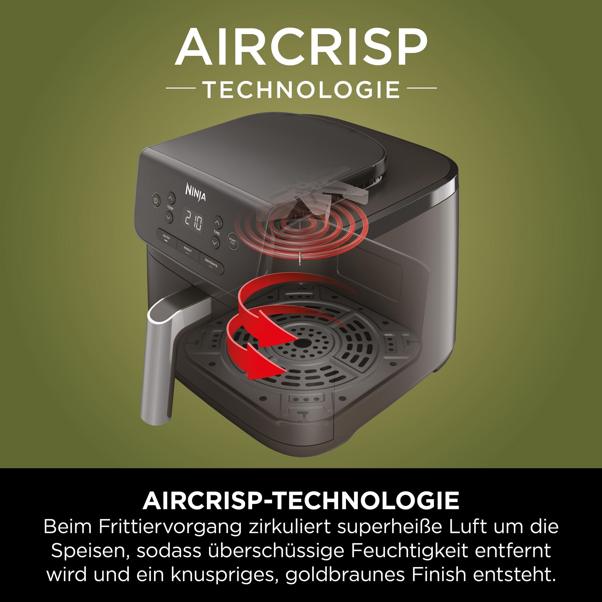 Voir la diapositive 7 : NINJA Friteuse électrique sans huile à air chaud AF110EU - Noir