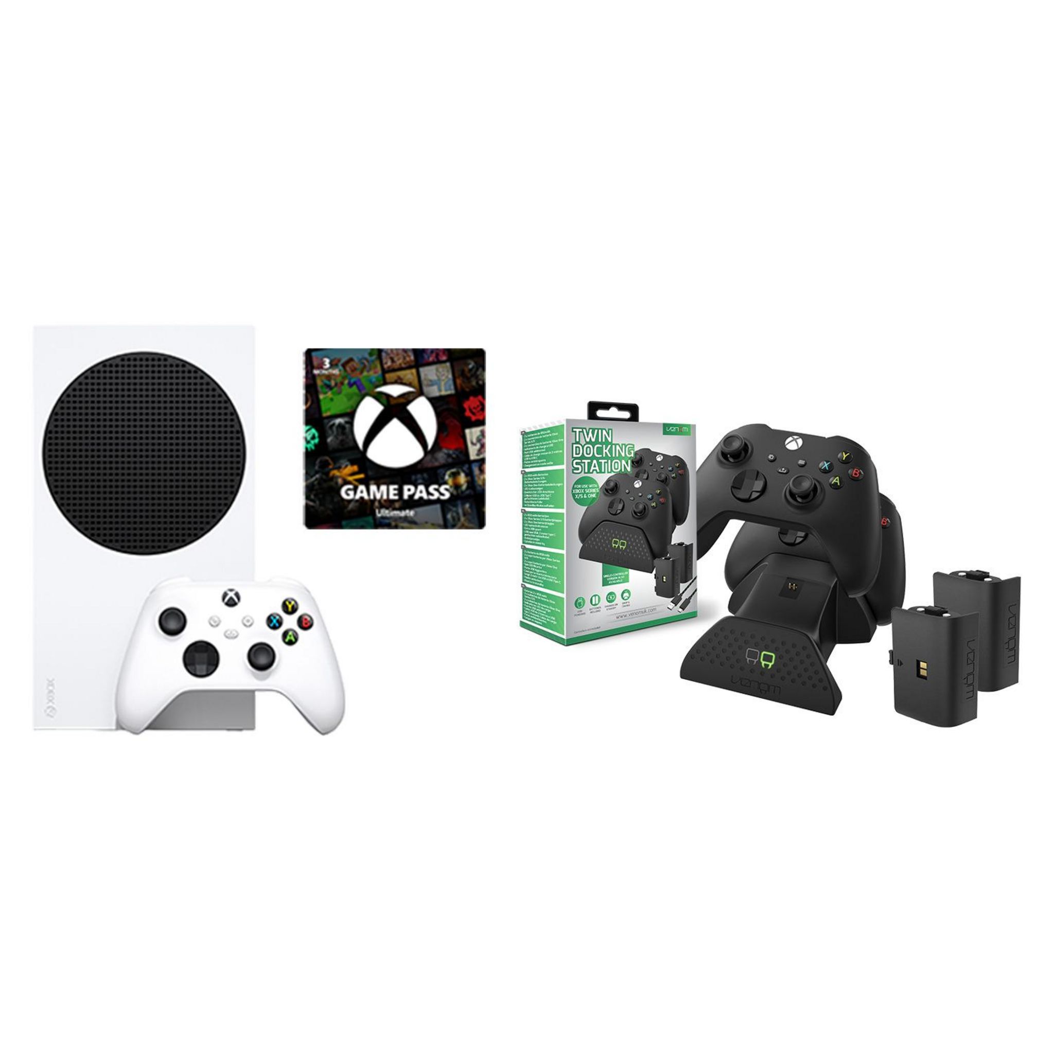 MICROSOFT Pack Console Xbox Series S + 3 Mois Game Pass Ultimate + Accessoire Gaming Venom