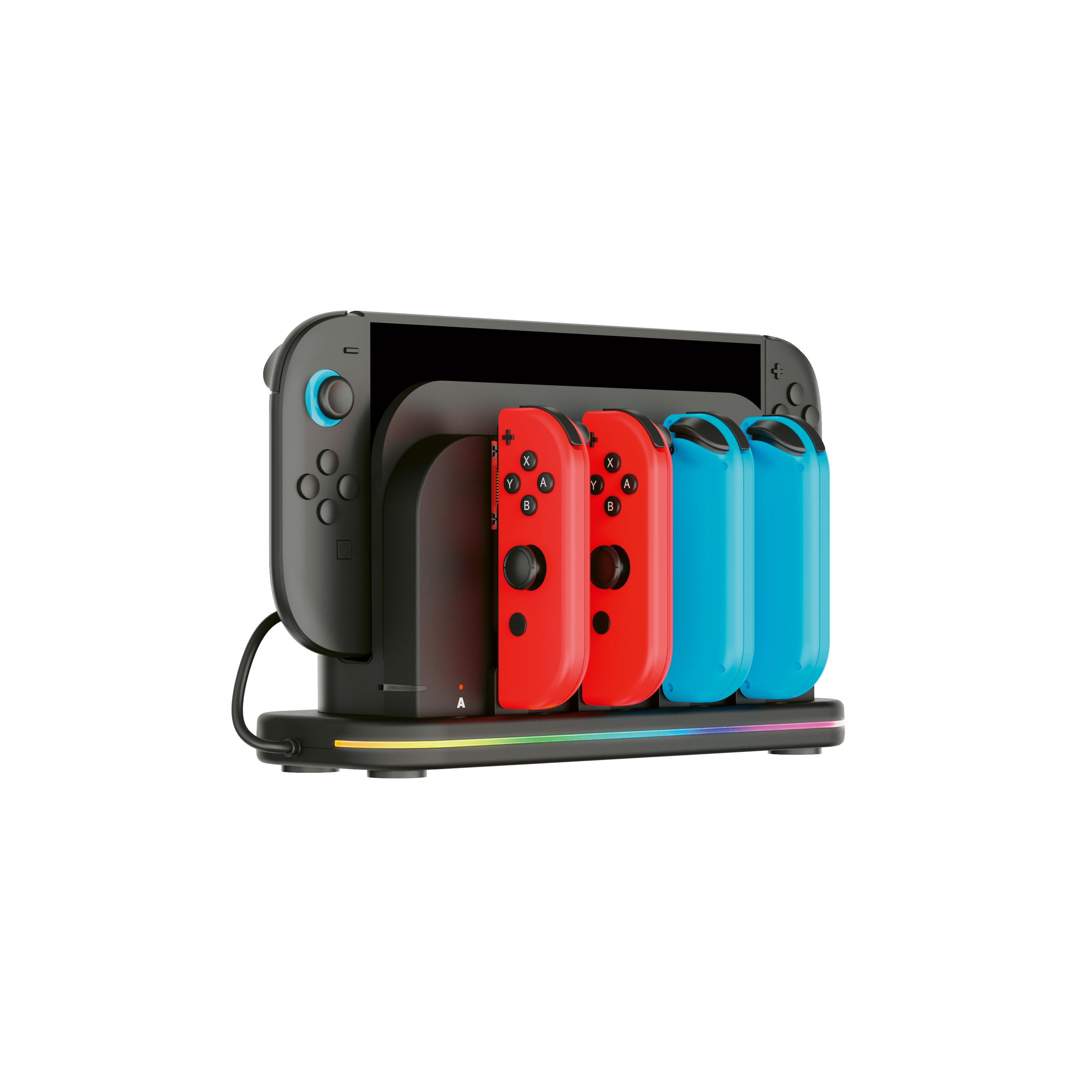 Voir la diapositive 2 : NACON Station multicharge RVB pour 4 Joy-Co noir pour Nintendo Switch