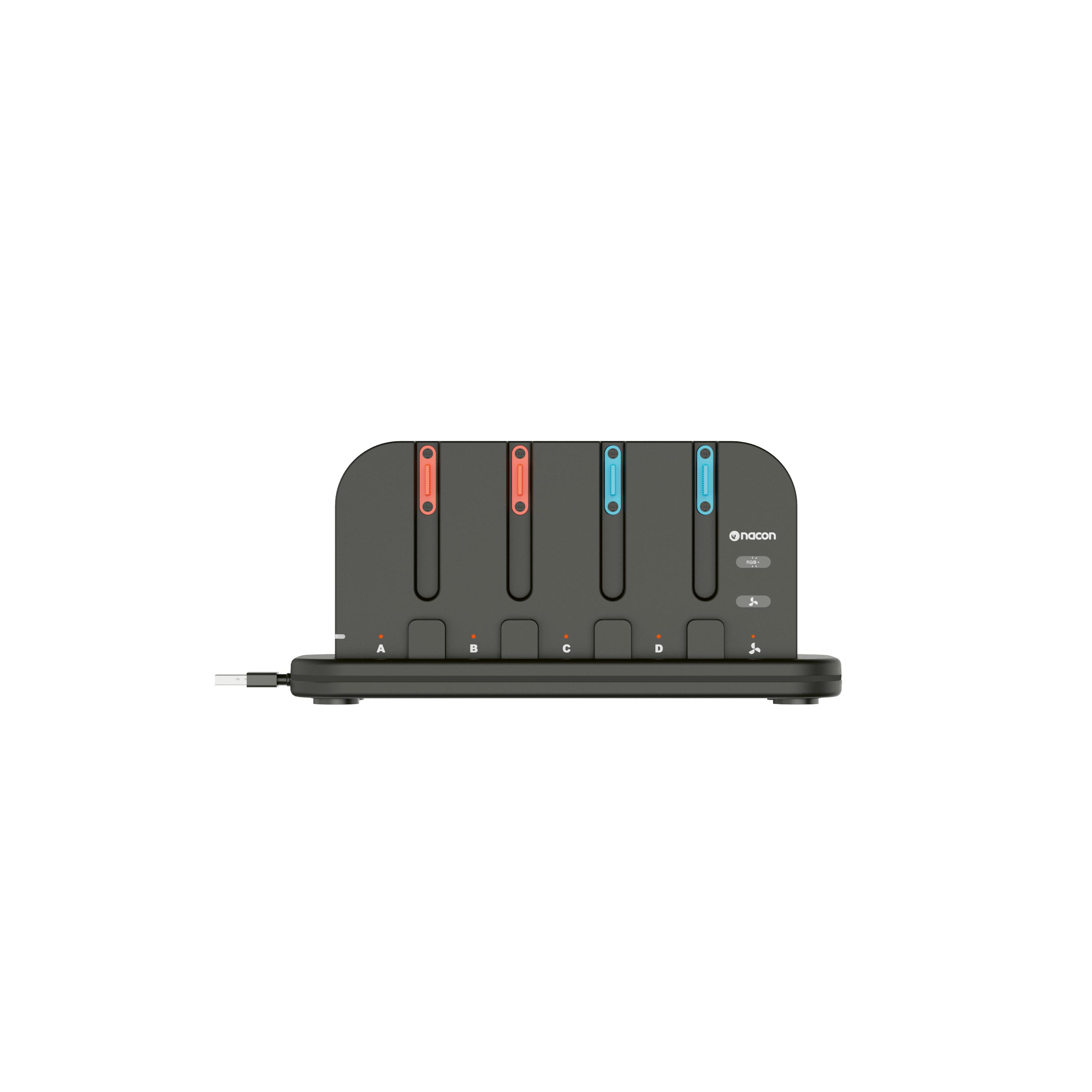 Voir la diapositive 3 : NACON Station multicharge RVB pour 4 Joy-Co noir pour Nintendo Switch