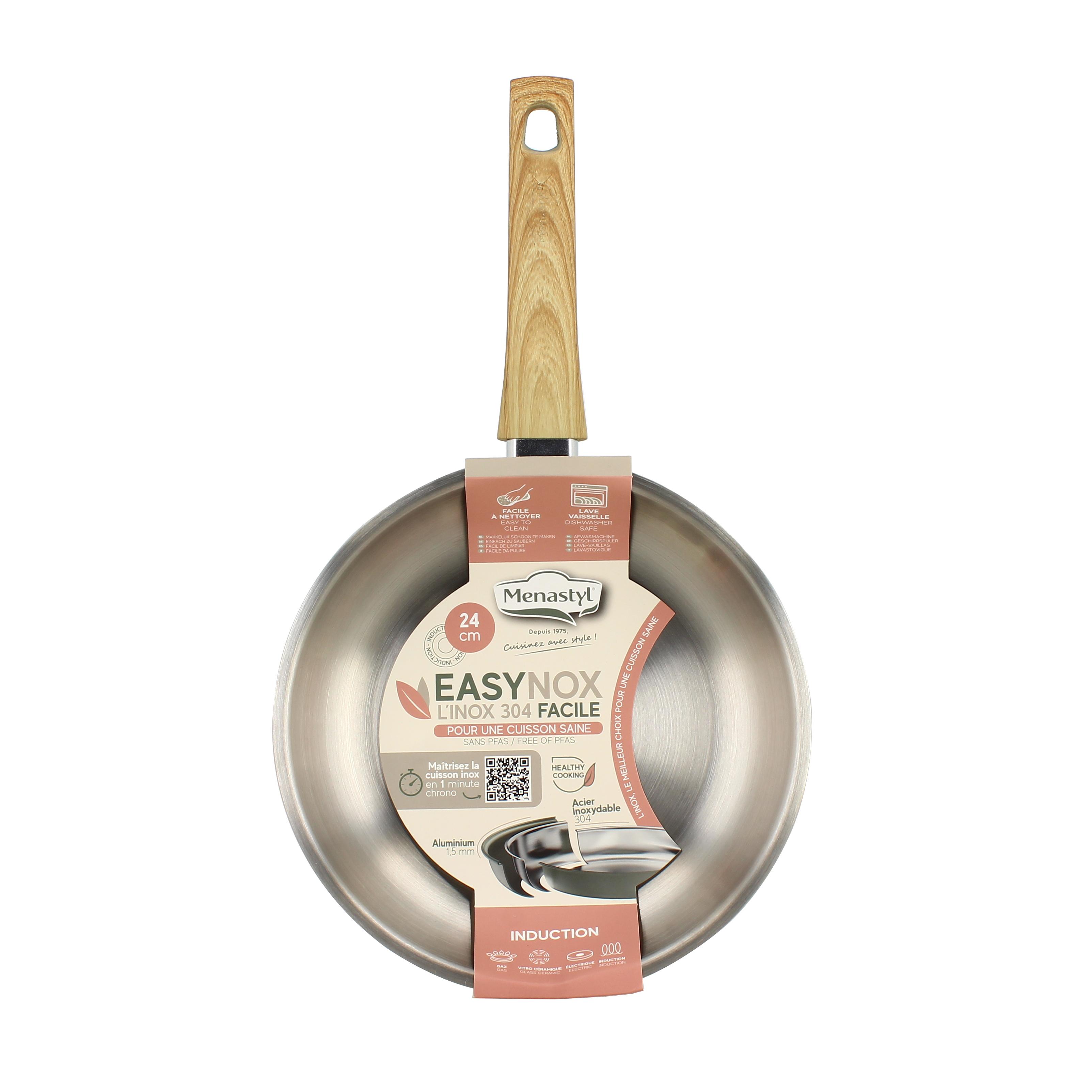 Voir la diapositive 2 : LEBRUN Poêle 24cm en aluminium et inox menastyl