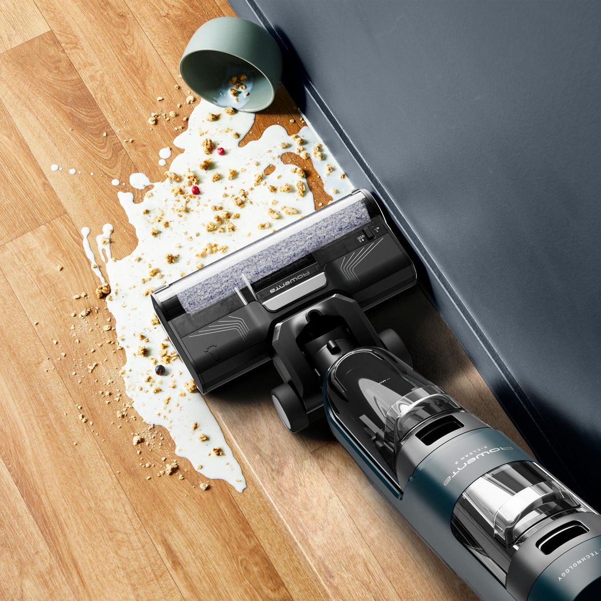 ROWENTA Aspirateur balai laveur GZ2251E0 - Bleu