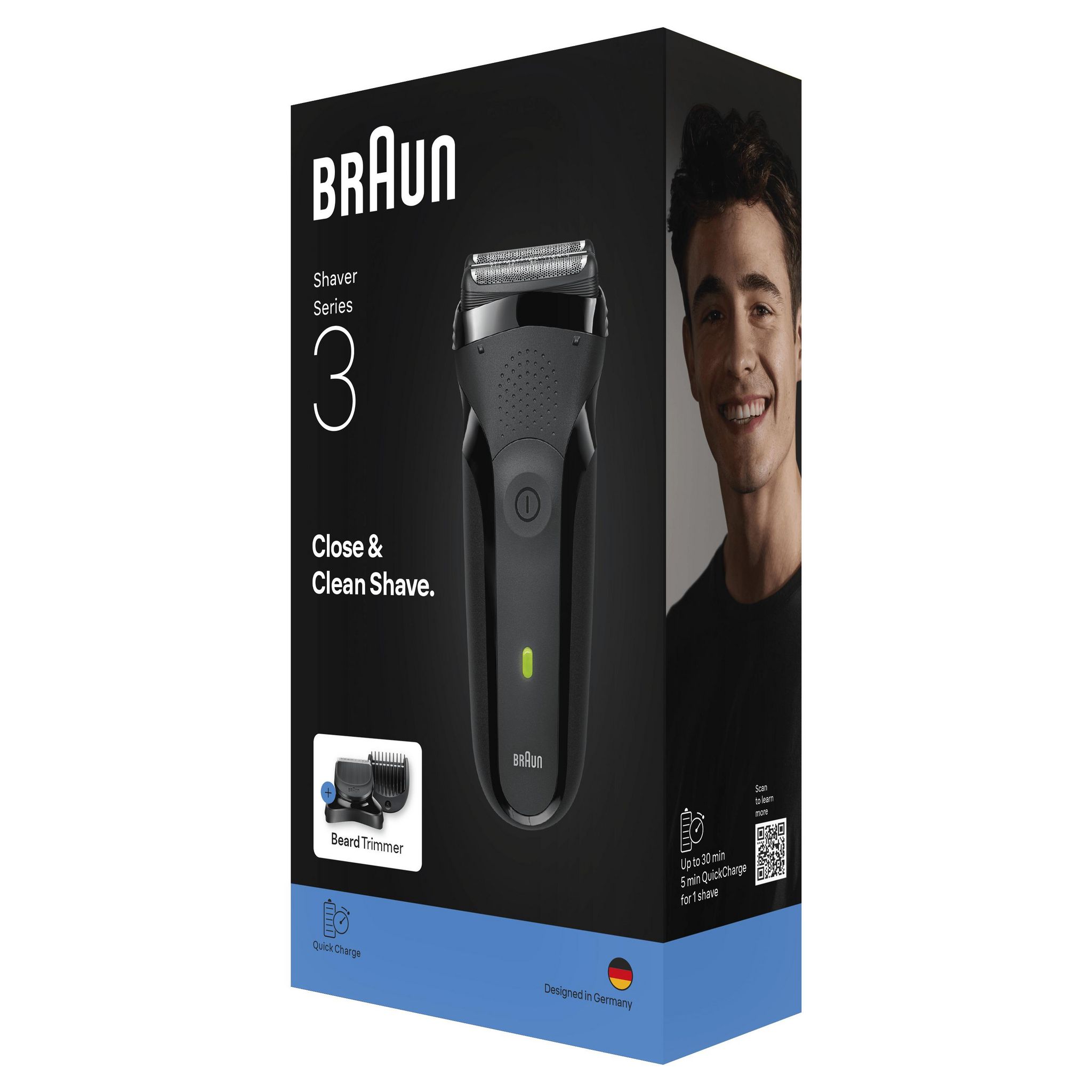 Voir la diapositive 7 : BRAUN Rasoir électrique 300BT - Noir