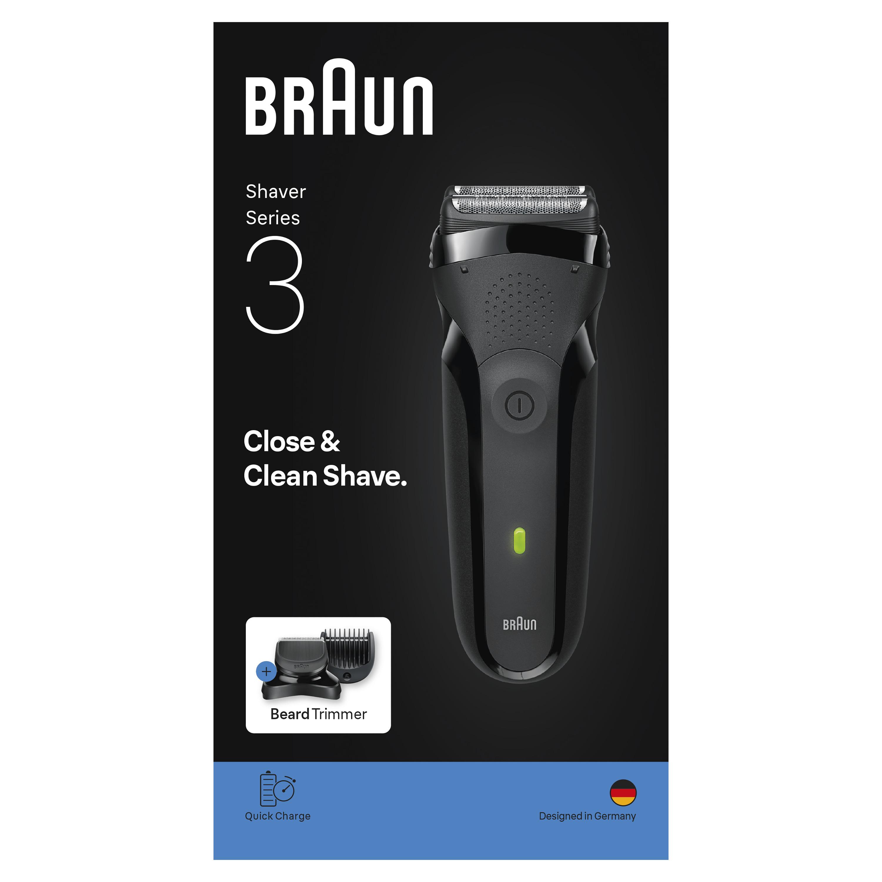 Voir la diapositive 8 : BRAUN Rasoir électrique 300BT - Noir