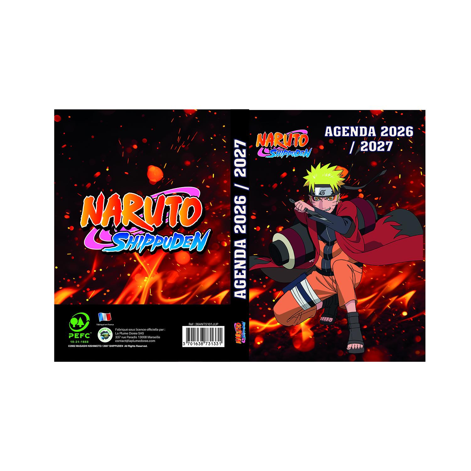 LA PLUME DORÉE Agenda Scolaire Naruto 2026/2027