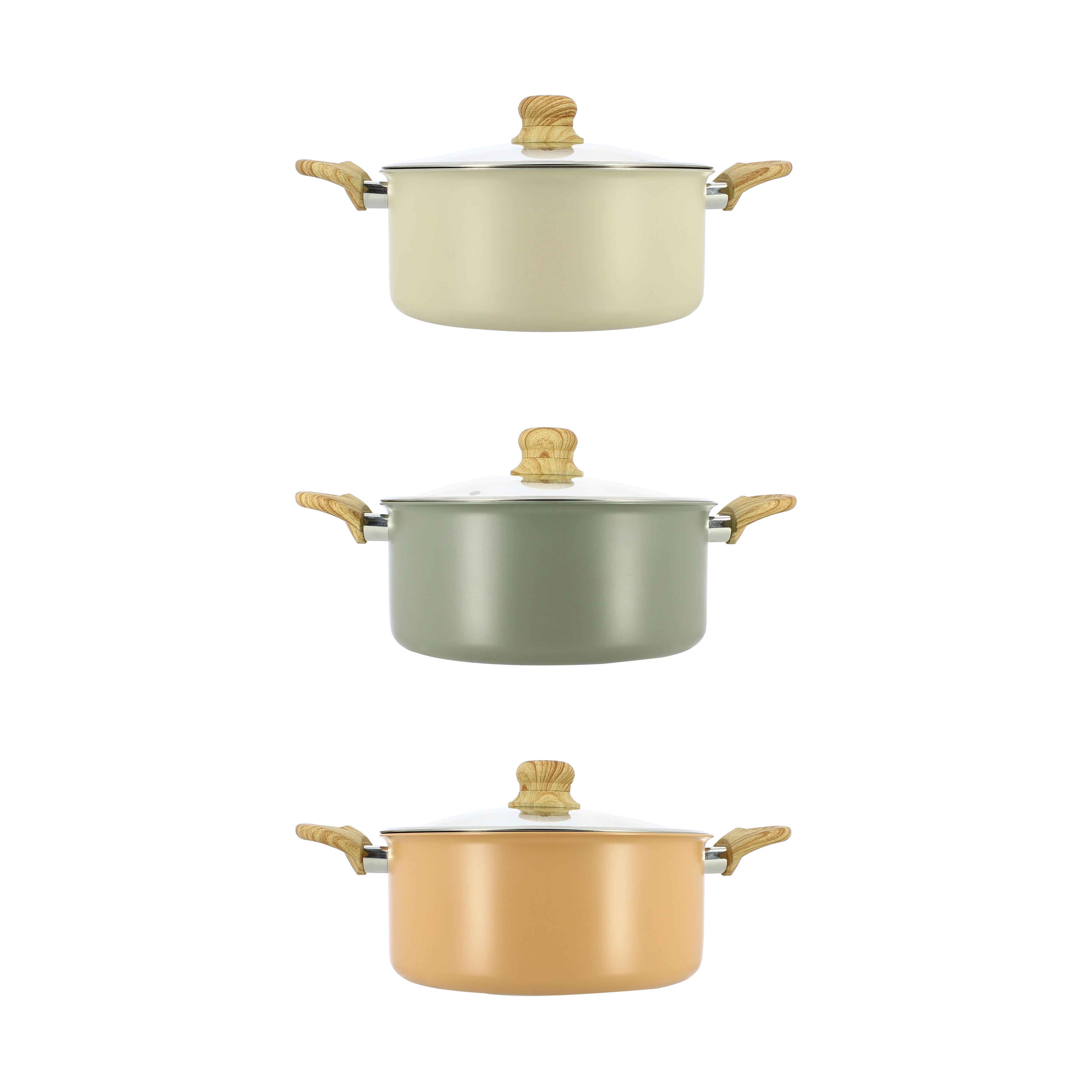 LEBRUN Faitout + couvercle 24cm en aluminium et inox menastyl