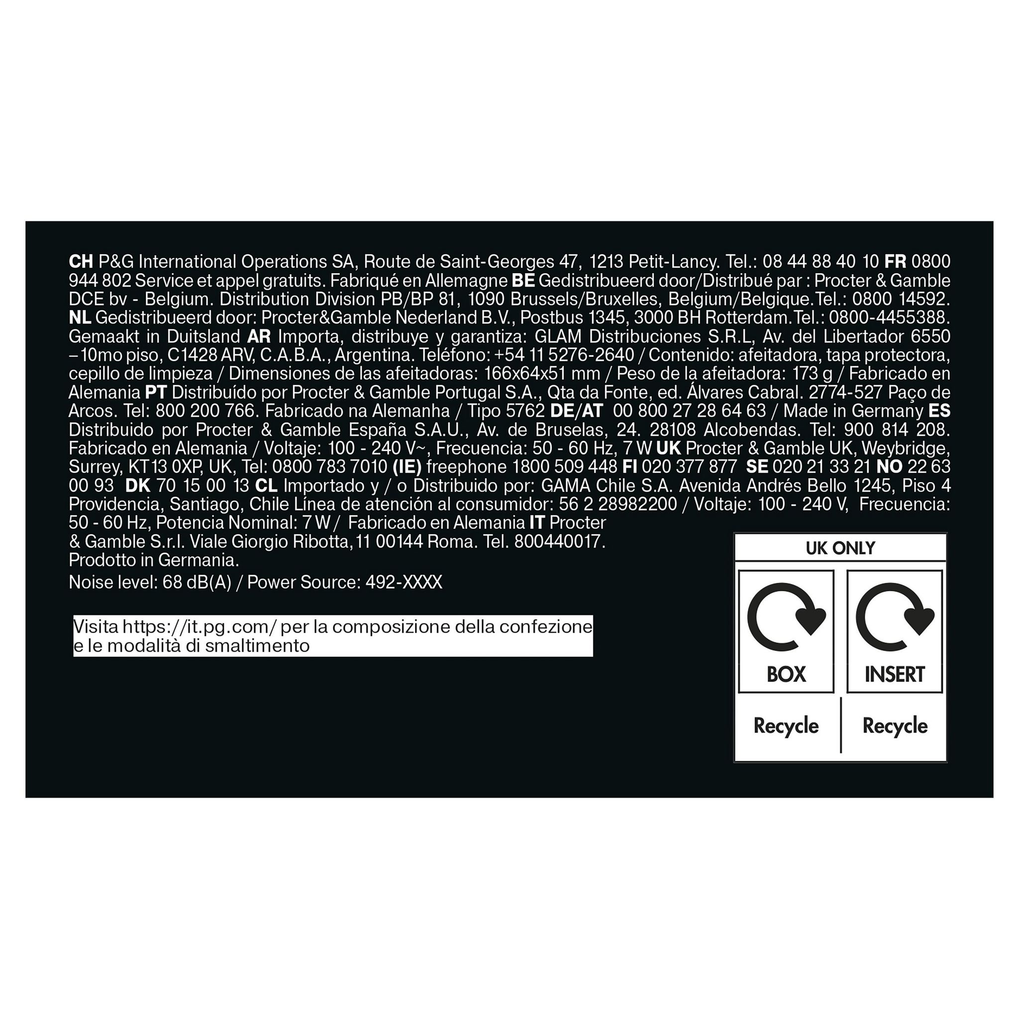 Voir la diapositive 15 : BRAUN Rasoir électrique 52-B1000S - Noir